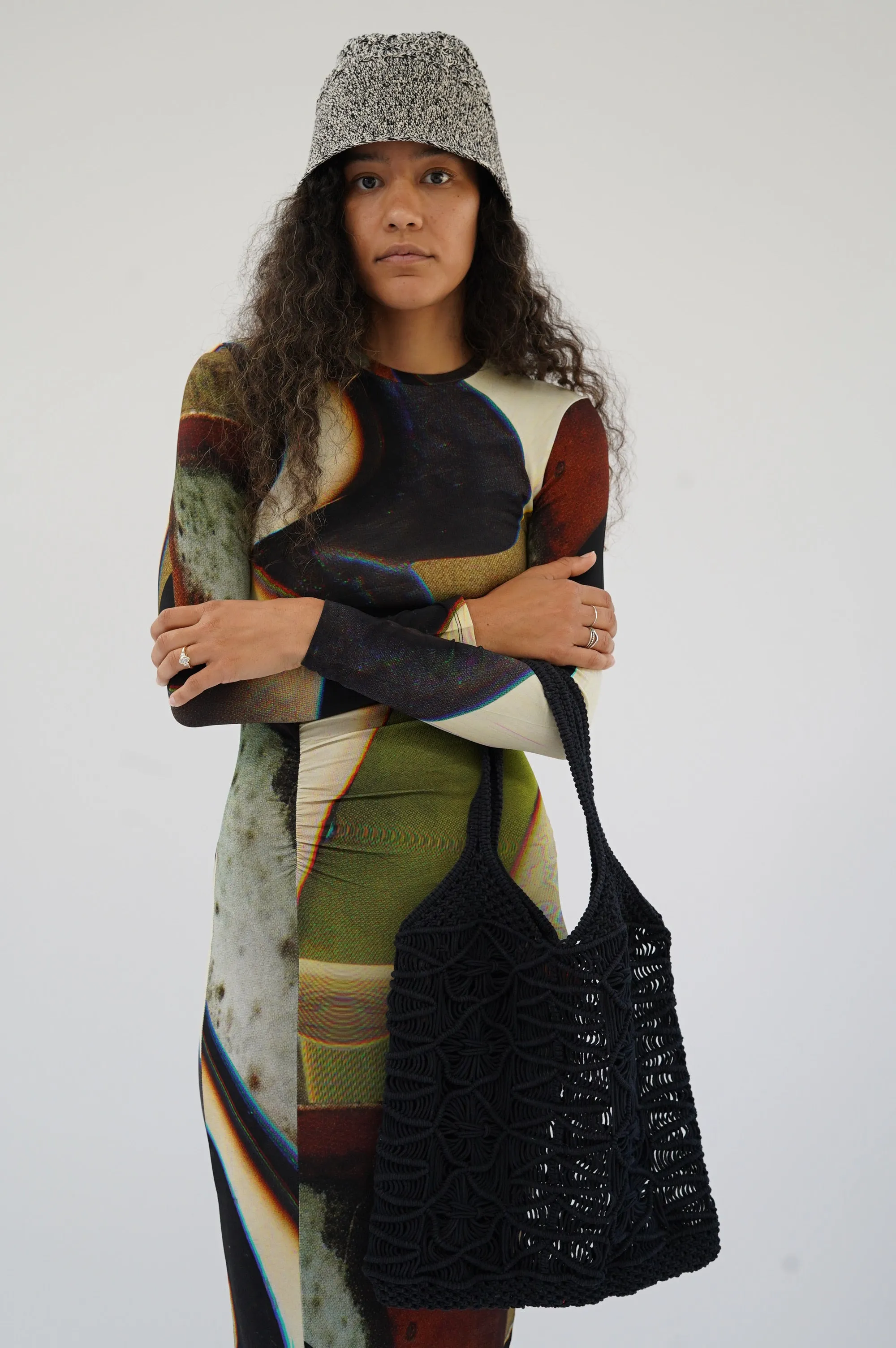 Beklina Sfogarsi Crocheted Hat Black/Natural sold by Beklina product image thumbnail 5