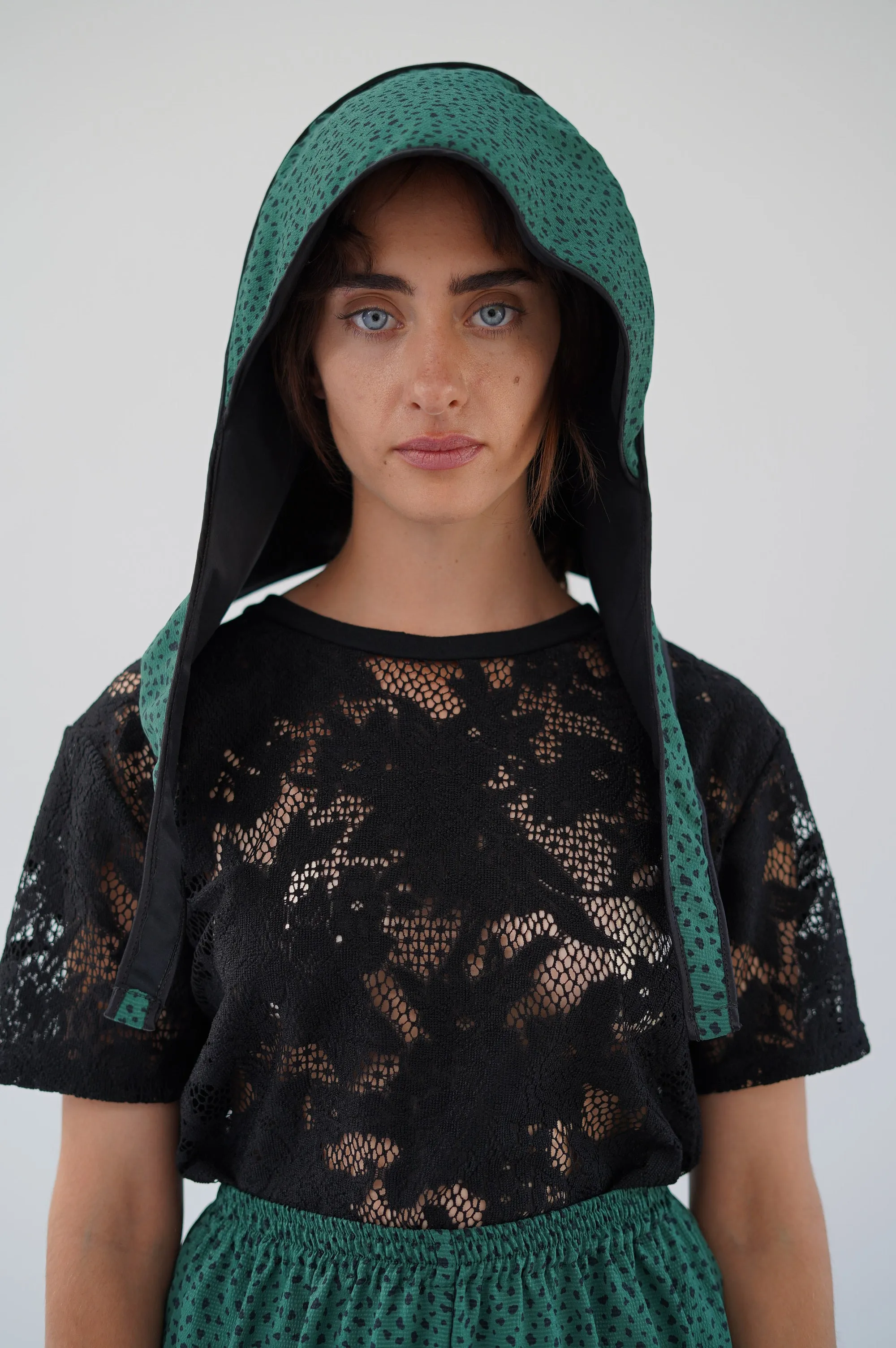 Beklina Quilted Bonnet Torn Dot Green sold by Beklina product image thumbnail 3