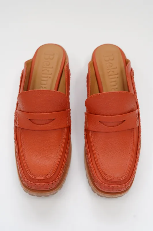 Beklina Loafer Mule Persimmon made by Beklina