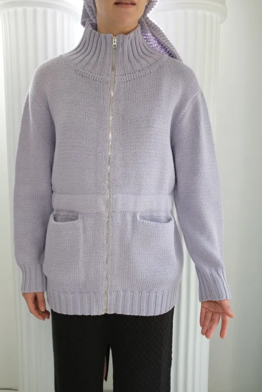 Beklina Knit Nonna Jacket Lilac made by Beklina