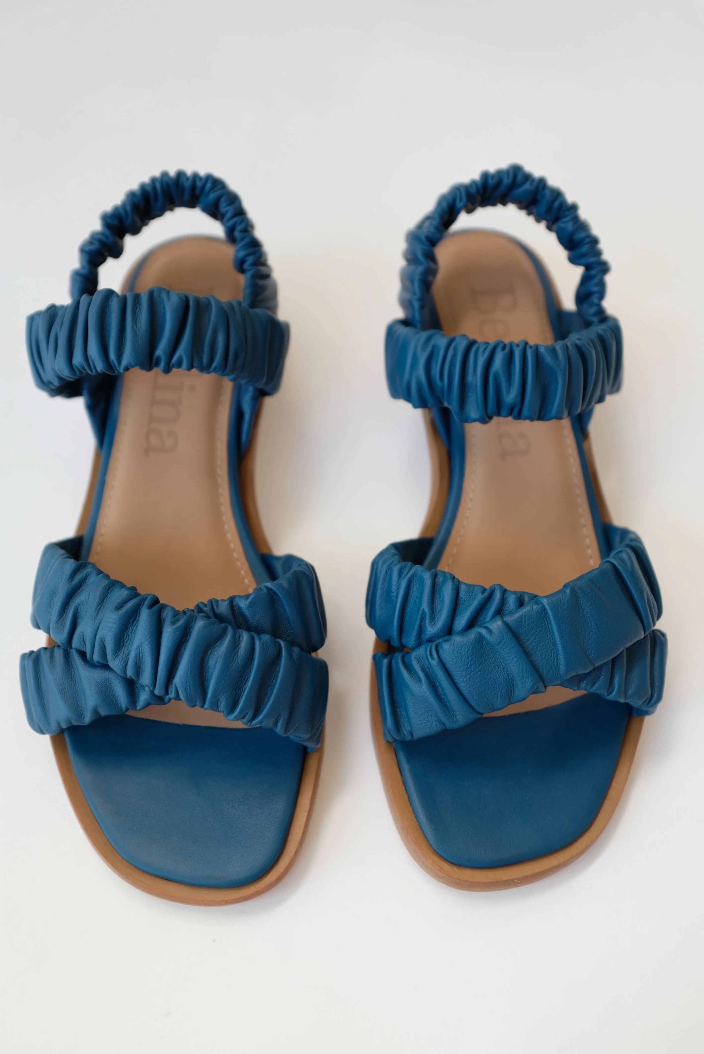 Beklina Gathered Sandal Persian Blue sold by Beklina