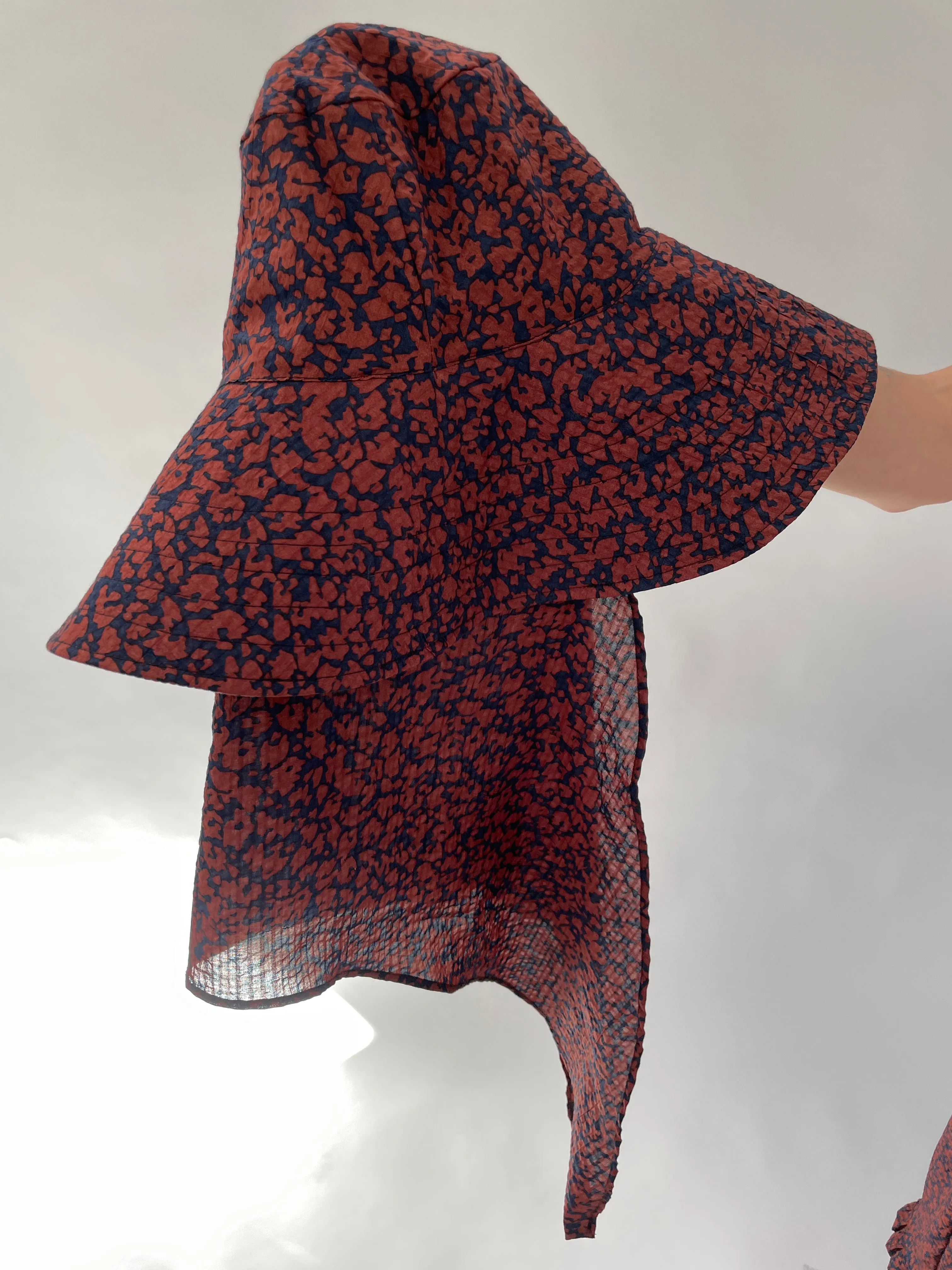 Beklina Scarf Hat Popcorn Navy/Brick sold by Beklina product image thumbnail 3