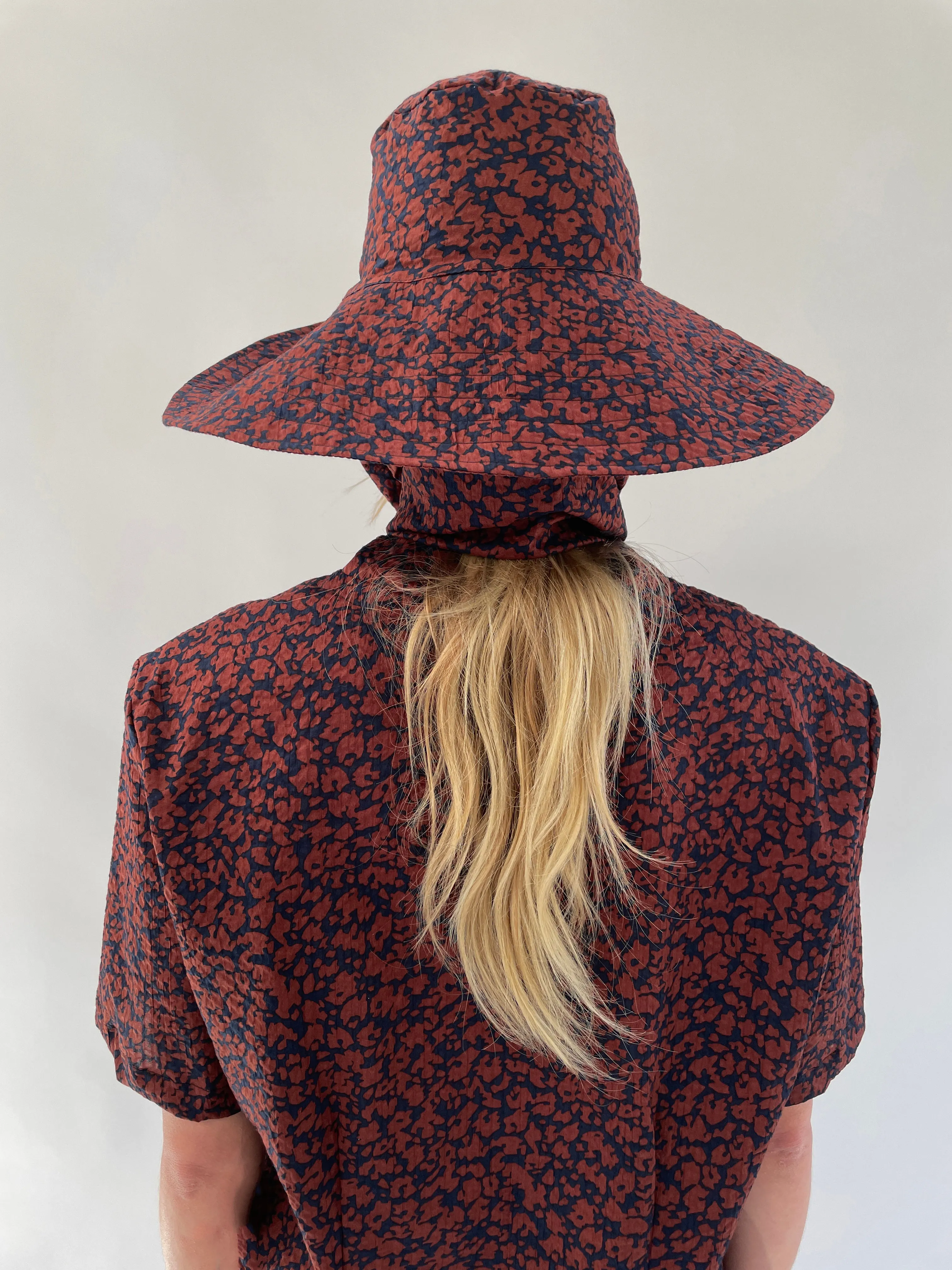 Beklina Scarf Hat Popcorn Navy/Brick sold by Beklina product image thumbnail 2