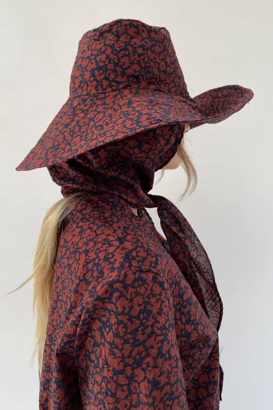 Beklina Scarf Hat Popcorn Navy/Brick made by Beklina