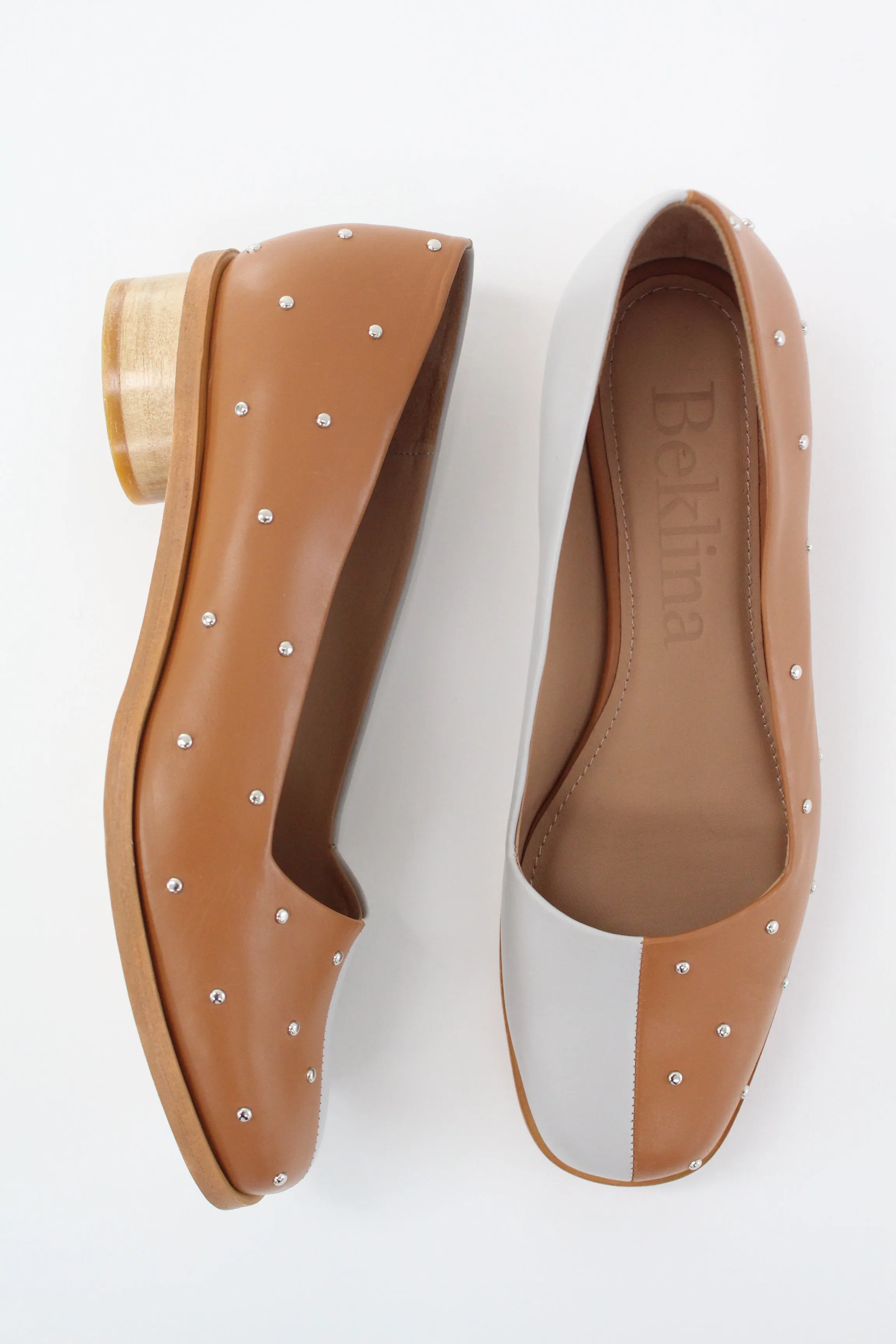 Beklina Pinto Pumps Grey/Dry Clay sold by Beklina