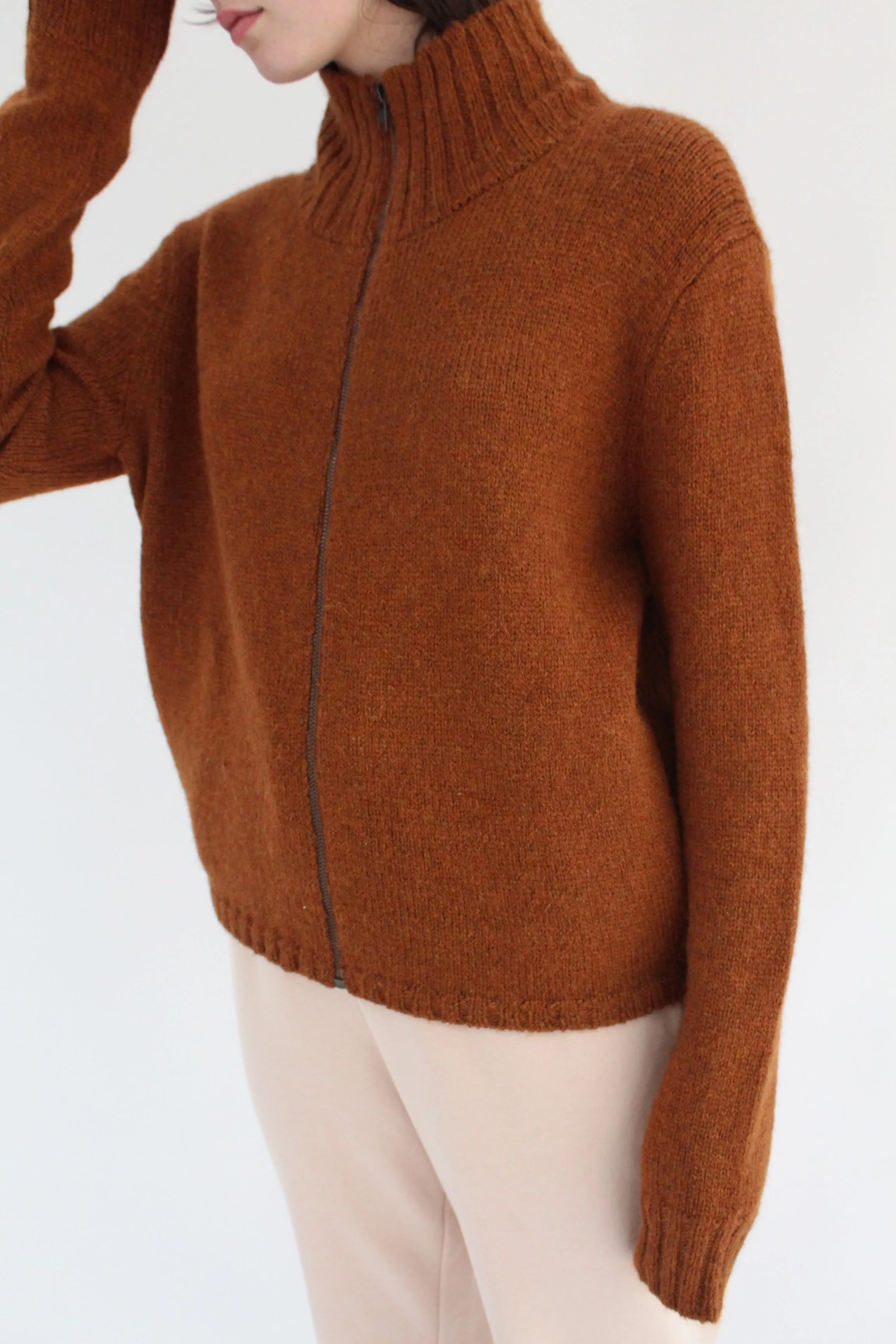 Beklina Knit Bomber Jacket Rust sold by Beklina product image thumbnail 4