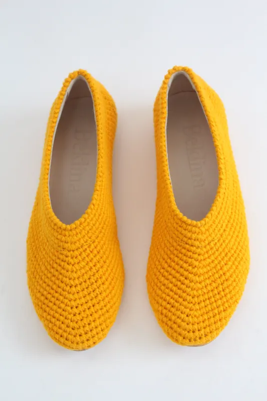 Beklina Crochet Ballet Flats Turmeric made by Beklina