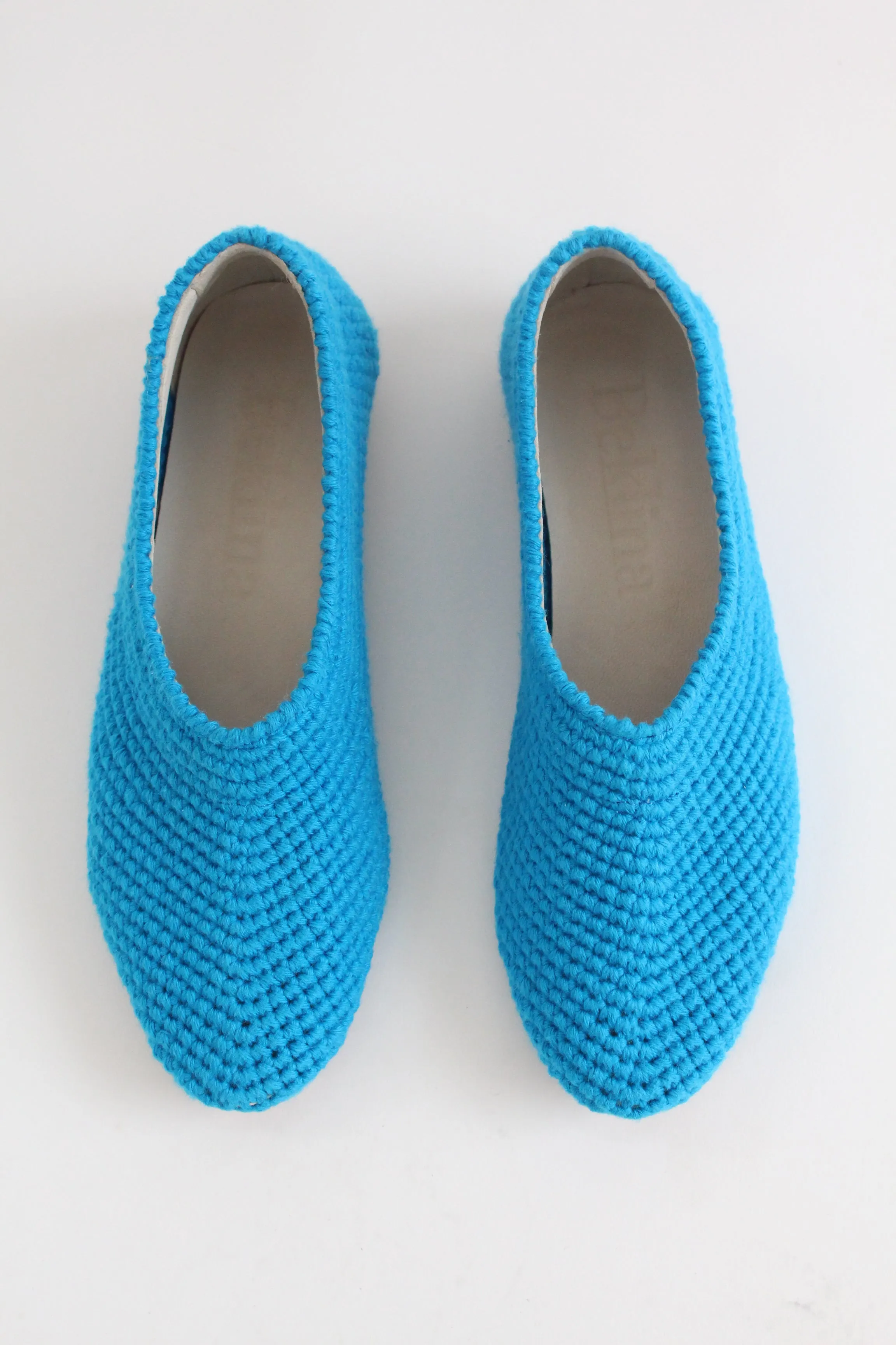 Beklina Crochet Ballet Flats Greek Blue sold by Beklina