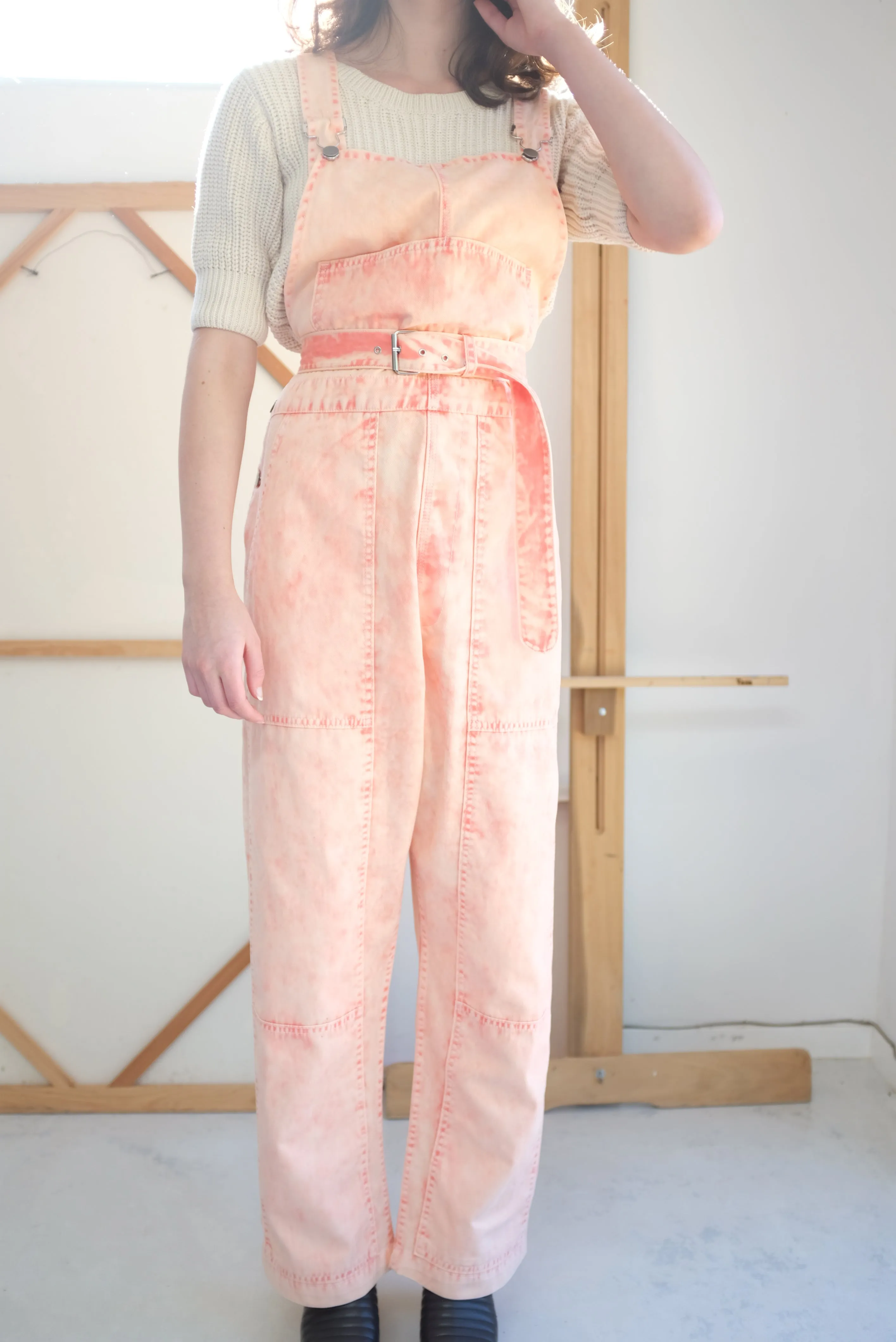 Rachel Comey Meg Overalls Sherbert sold by Beklina