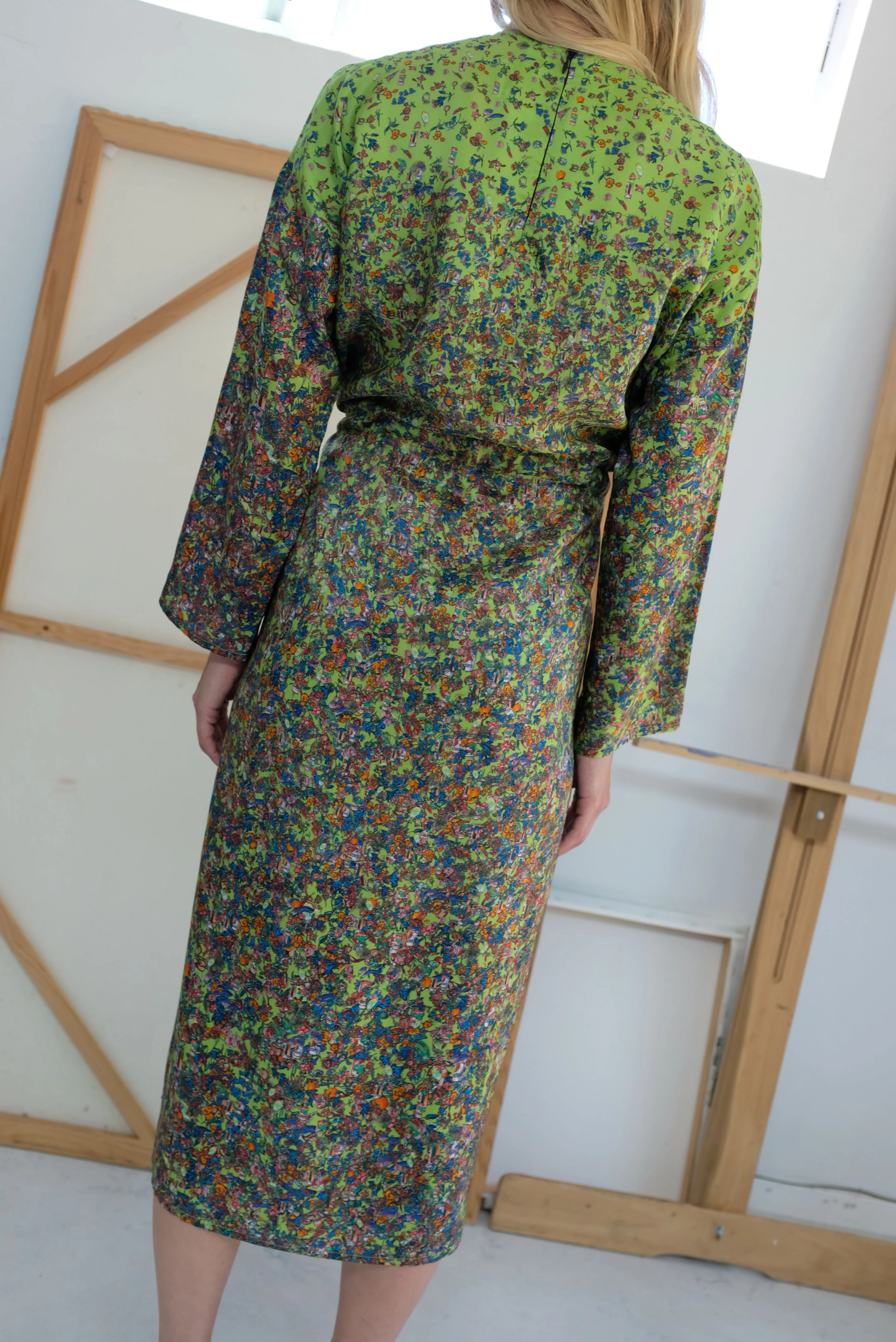 Anntian Silk Simple Dress Print H sold by Beklina product image thumbnail 4