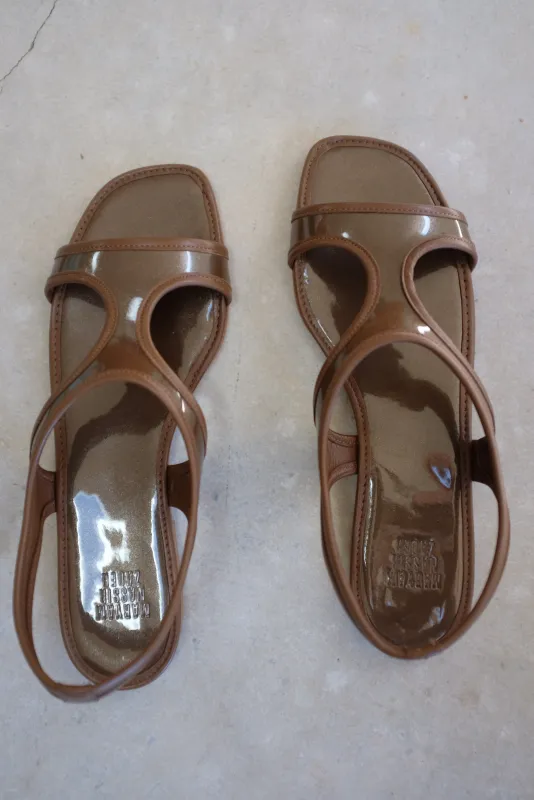 MNZ Corazon Sandal Caffe Shimmer made by Maryam Nassir Zadeh