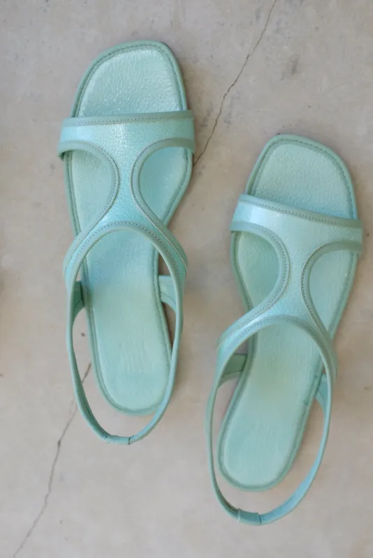 MNZ Corazon Sandal Aqua Bead made by Maryam Nassir Zadeh