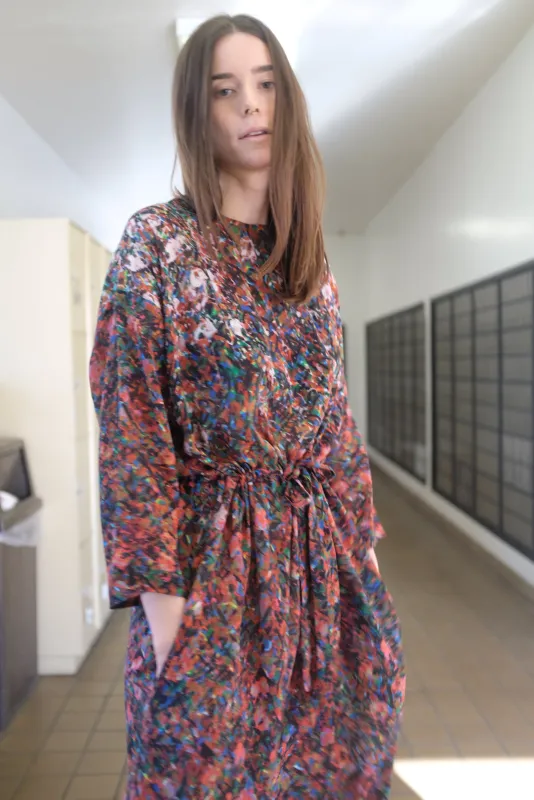 Anntian Silk Simple Dress Print X made by ANNTIAN