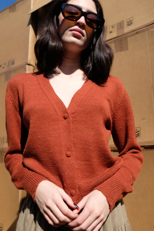 Beklina Alpaca Cardigan Sweater Wet Clay sold by Beklina