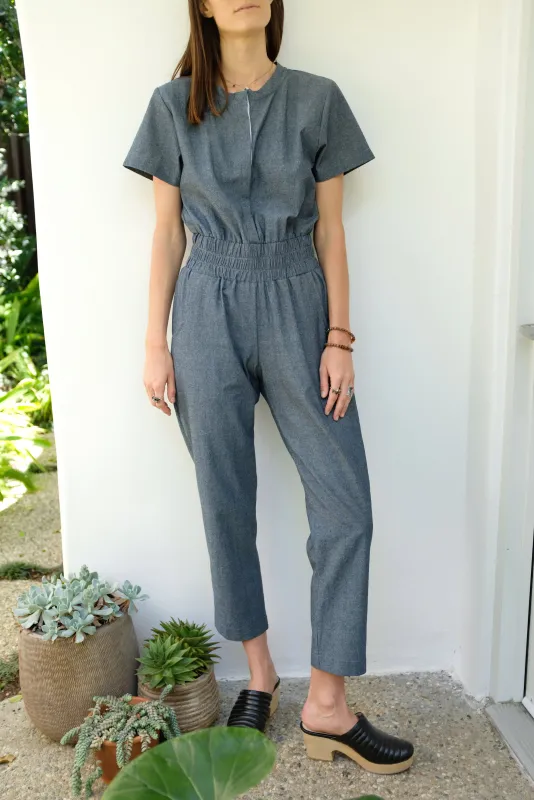 Beklina Ottanta Jumpsuit Blue Chambray sold by Beklina