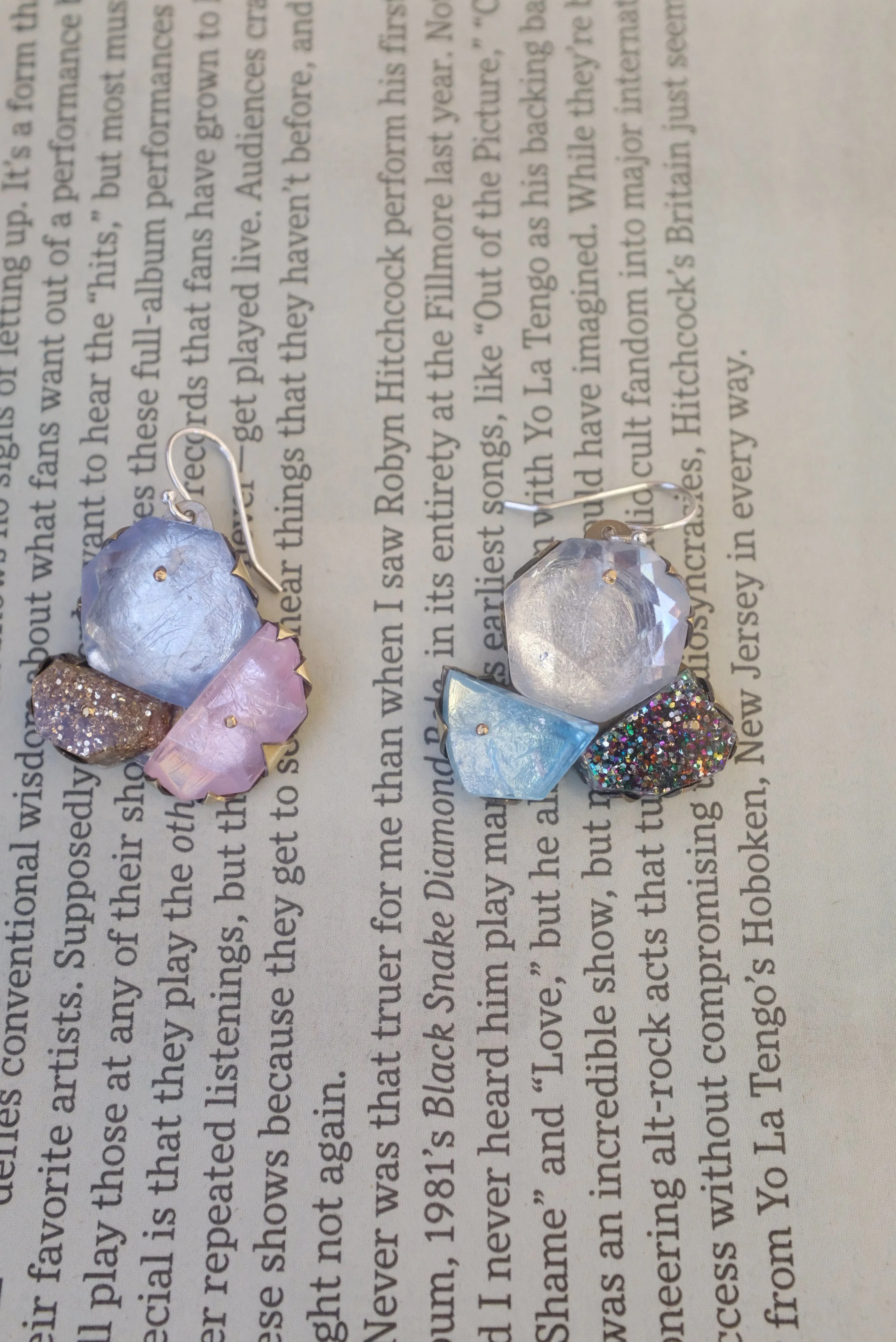 Nikki Couppee Pastel Glitter Gem Earrings sold by Beklina