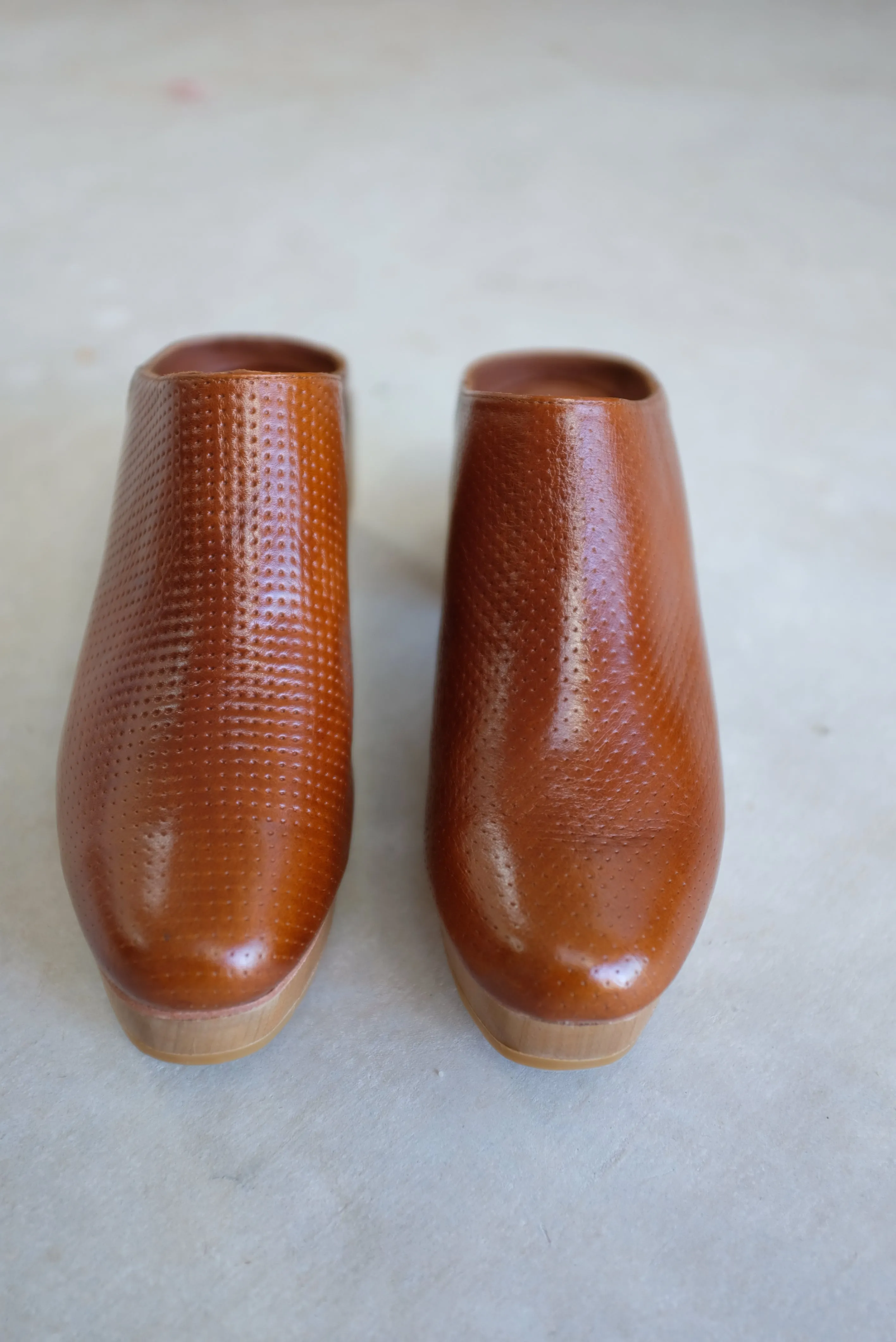 Beklina Matisse Platform Mules Perforated Sepia sold by Beklina product image thumbnail 3