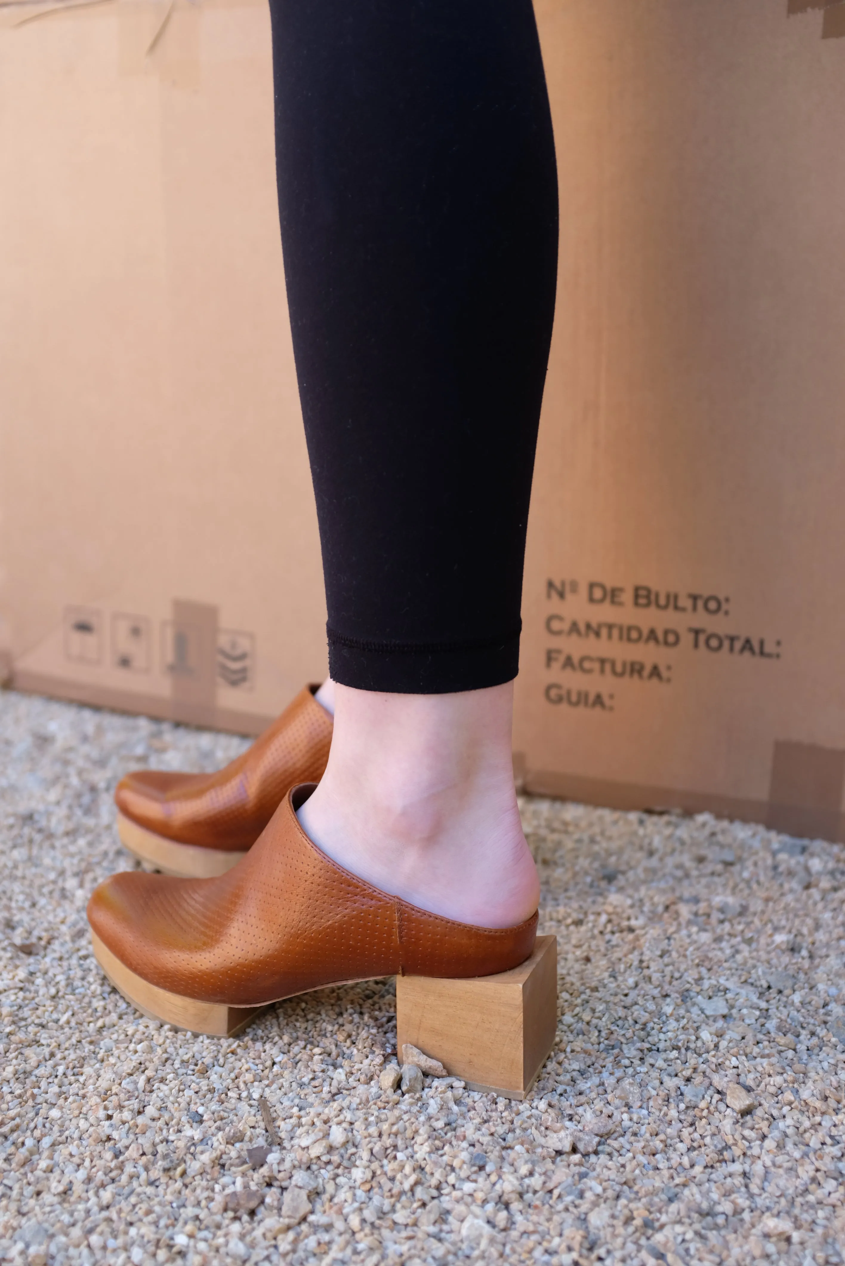 Beklina Matisse Platform Mules Perforated Sepia sold by Beklina product image thumbnail 5