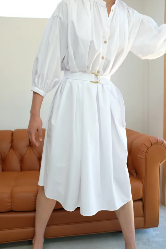 Beklina Tondo Dress White made by Beklina