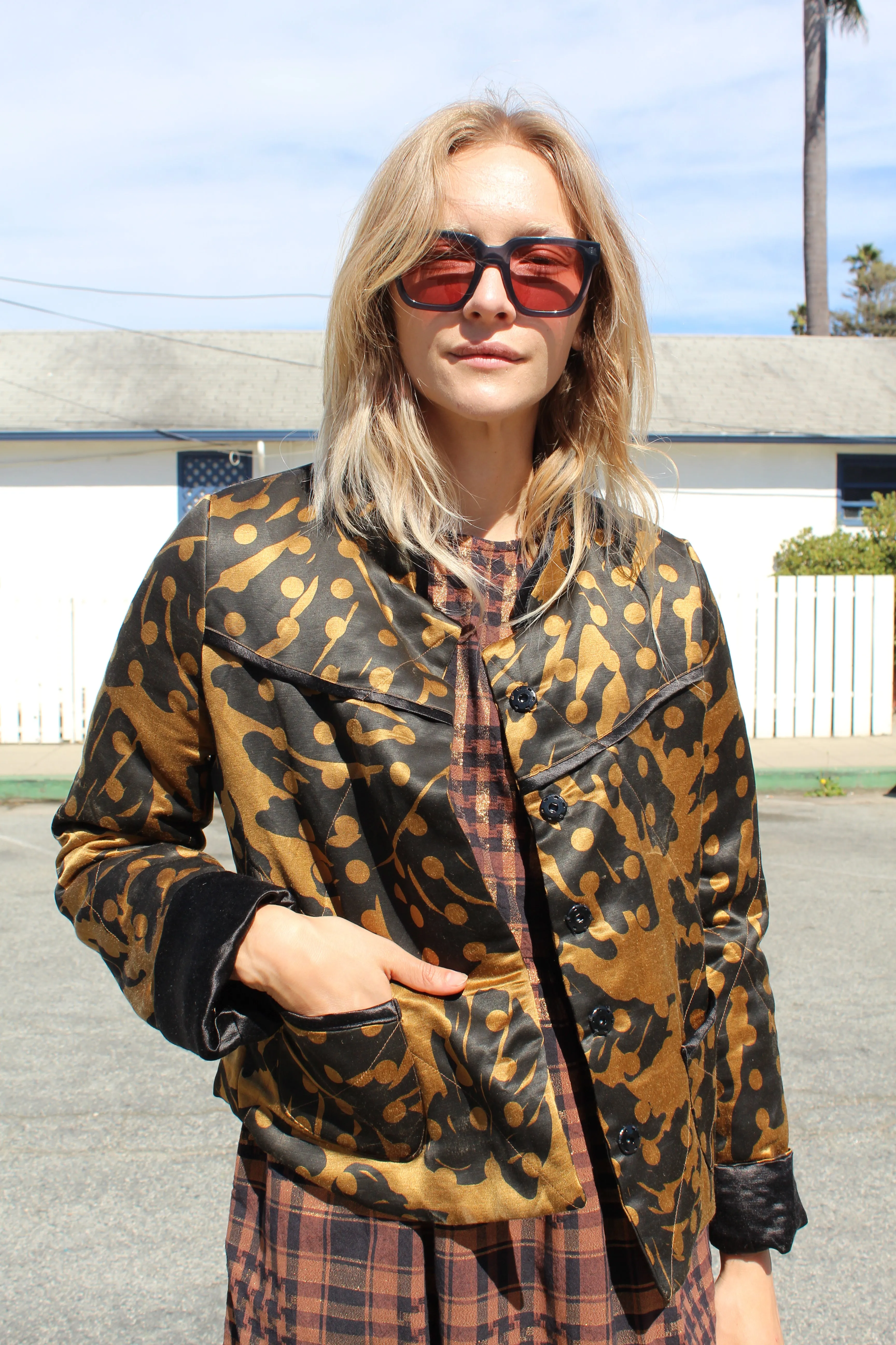 Beklina Quilted Jacket Leaf Print sold by Beklina product image thumbnail 4