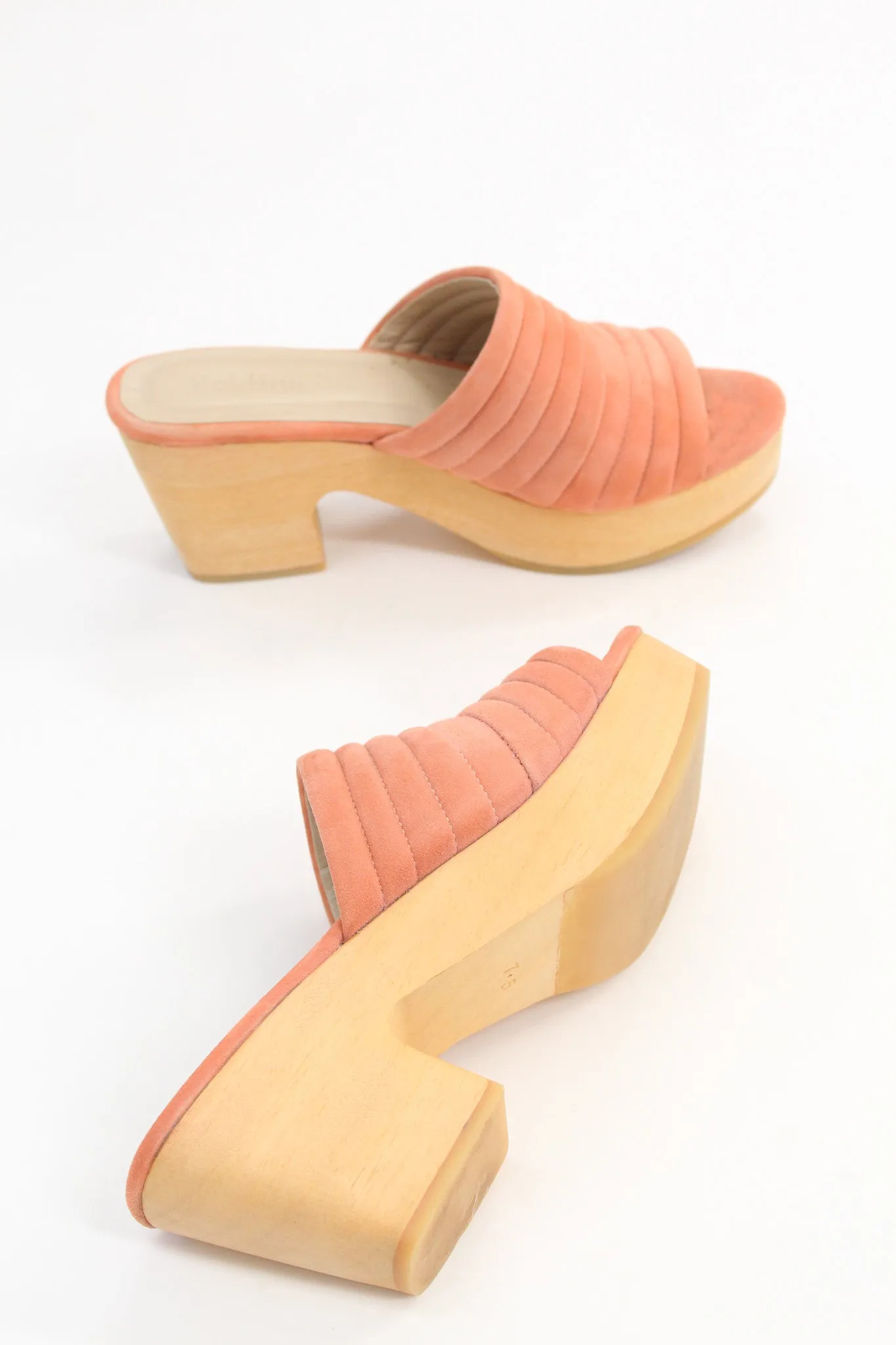 Beklina Suede Ribbed Clog Shrimp sold by Beklina product image thumbnail 3