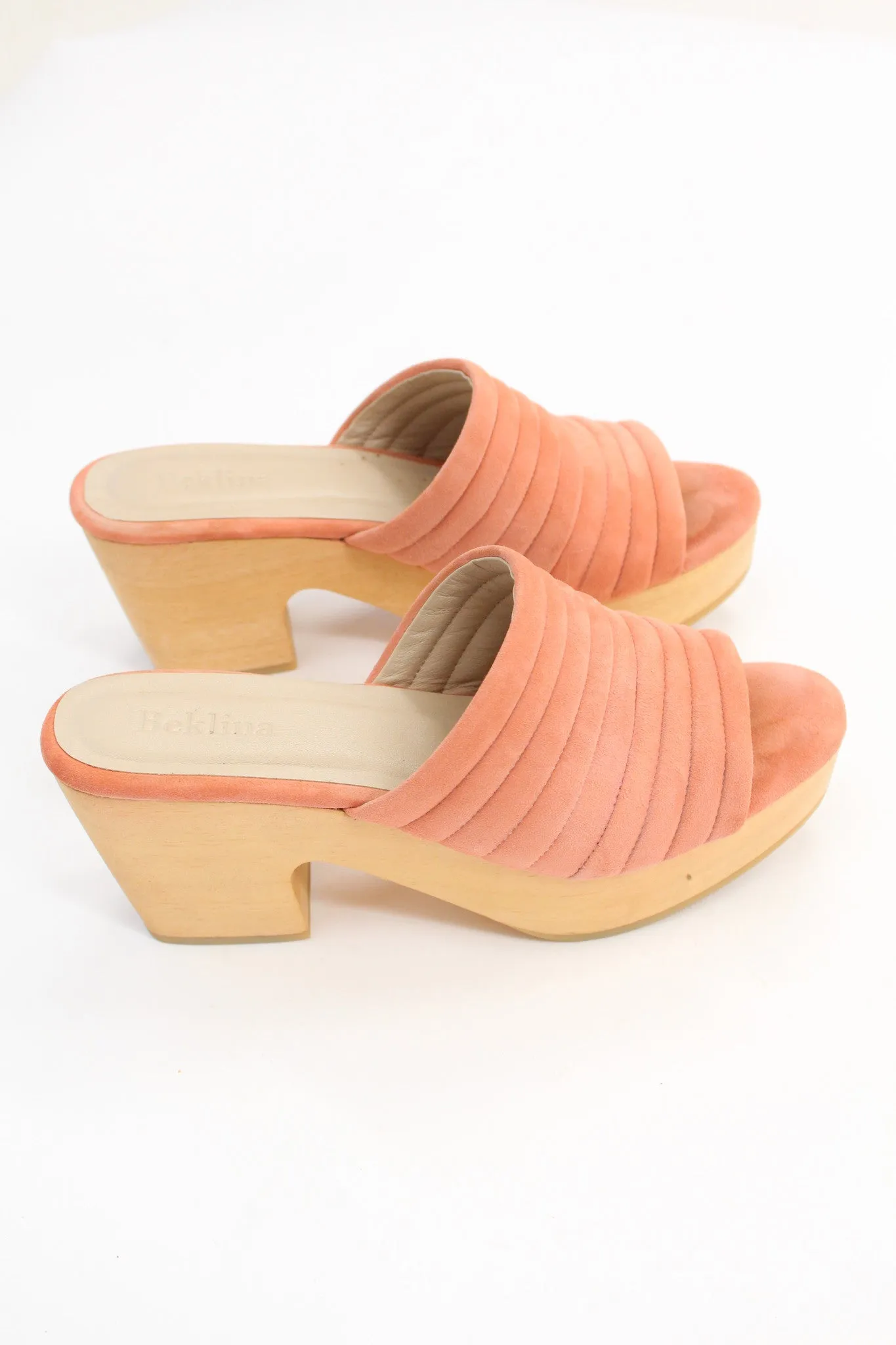 Beklina Suede Ribbed Clog Shrimp sold by Beklina product image thumbnail 4