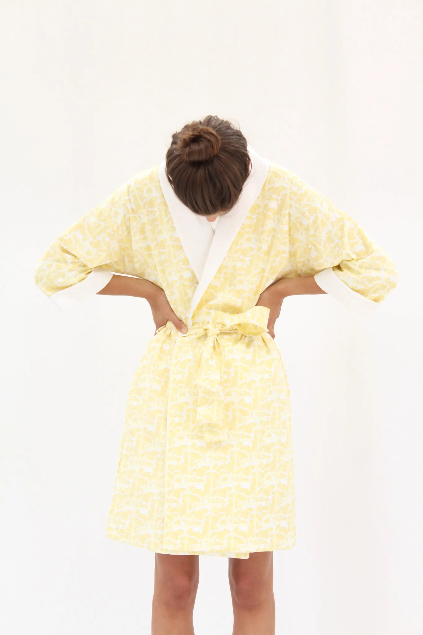 Lina Rennell Organic Cotton Robe Collage Print sold by Beklina product image thumbnail 3