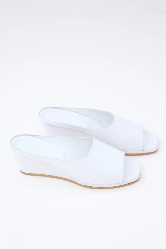 MNZ Yves Wedge White made by Maryam Nassir Zadeh
