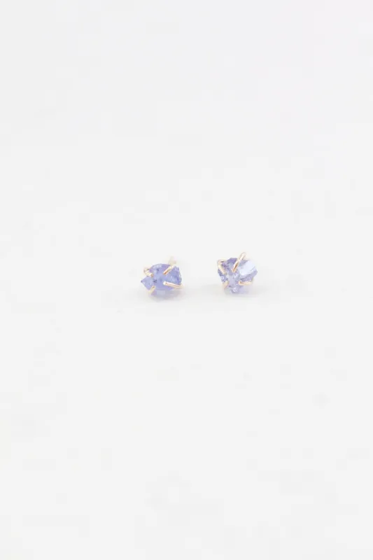 MJM Raw Tanzanite Stud Earrings sold by Beklina