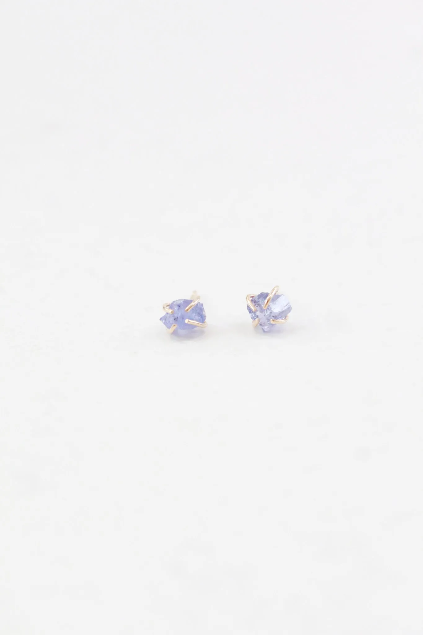 MJM Raw Tanzanite Stud Earrings sold by Beklina