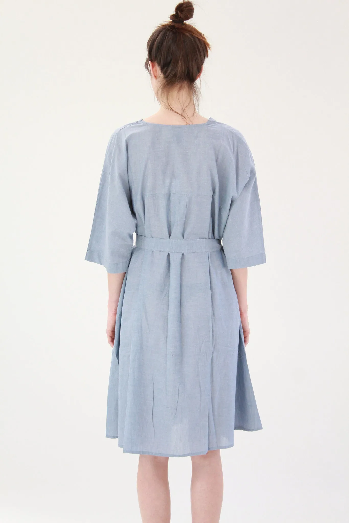 Kowtow Domus Shirt Dress Blue Chambray sold by Beklina product image thumbnail 3