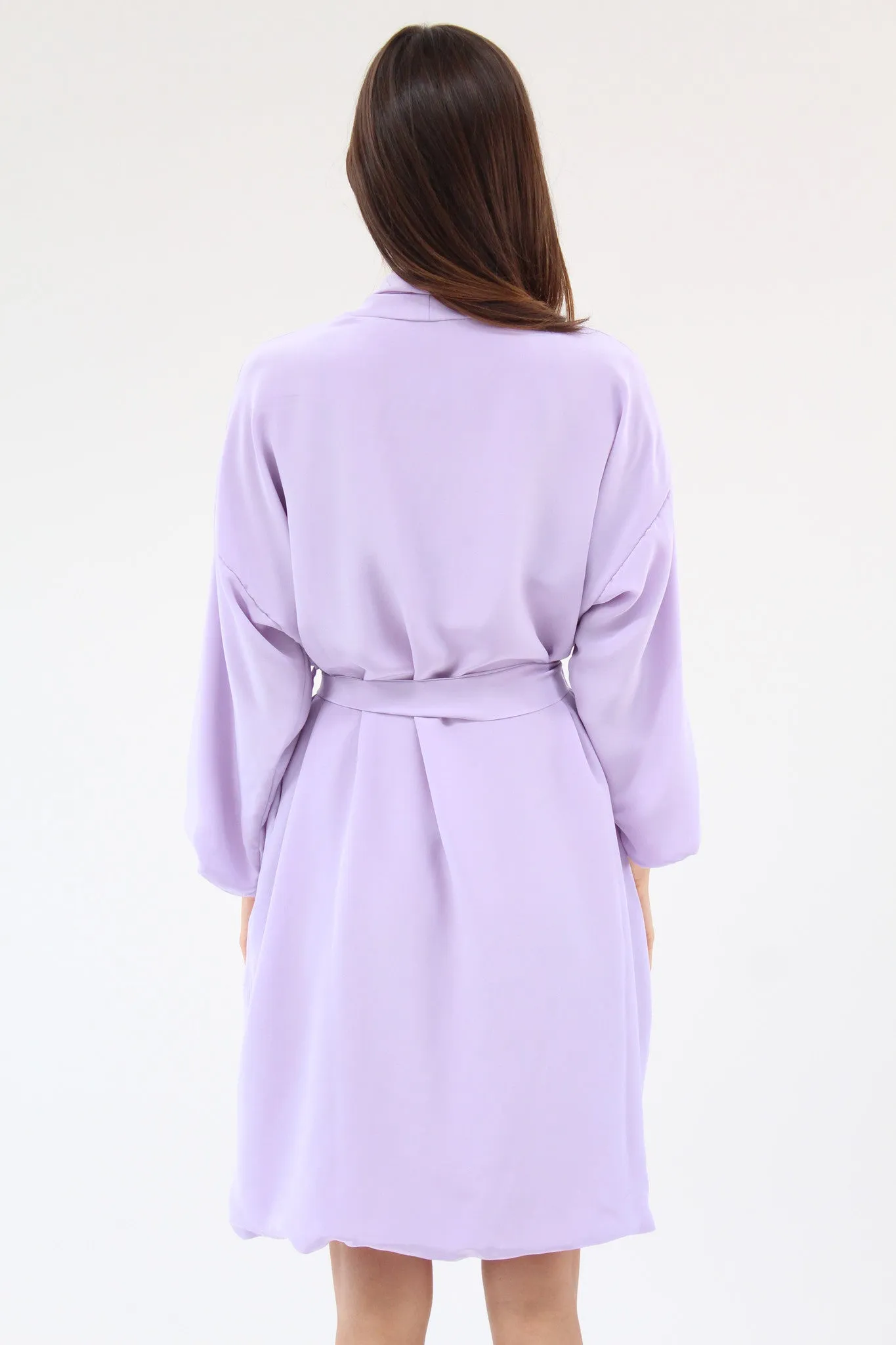 Lina Rennell Silk Robe Lilac sold by Beklina product image thumbnail 4