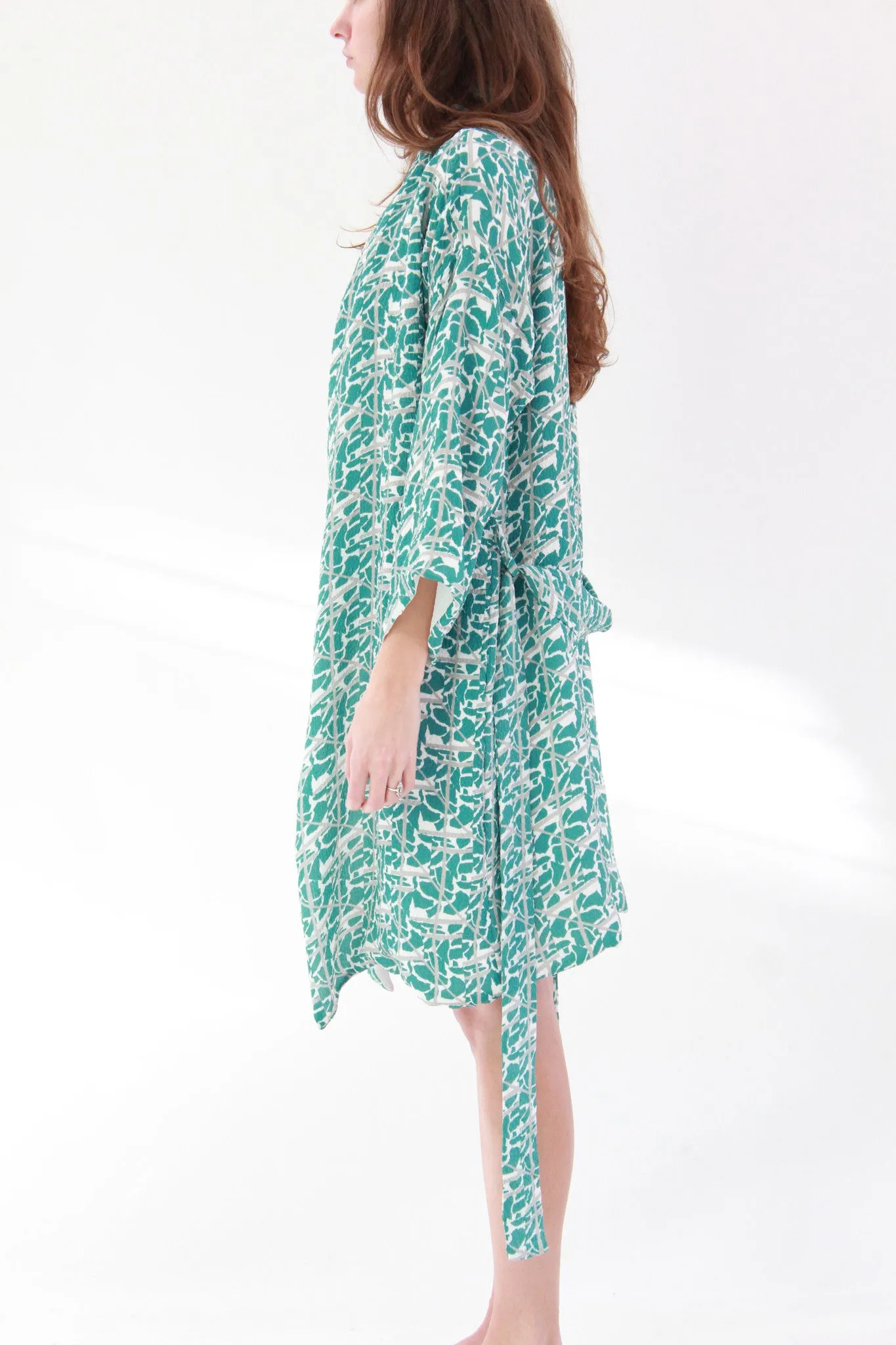 Lina Rennell Silk Robe Collage Print sold by Beklina product image thumbnail 2