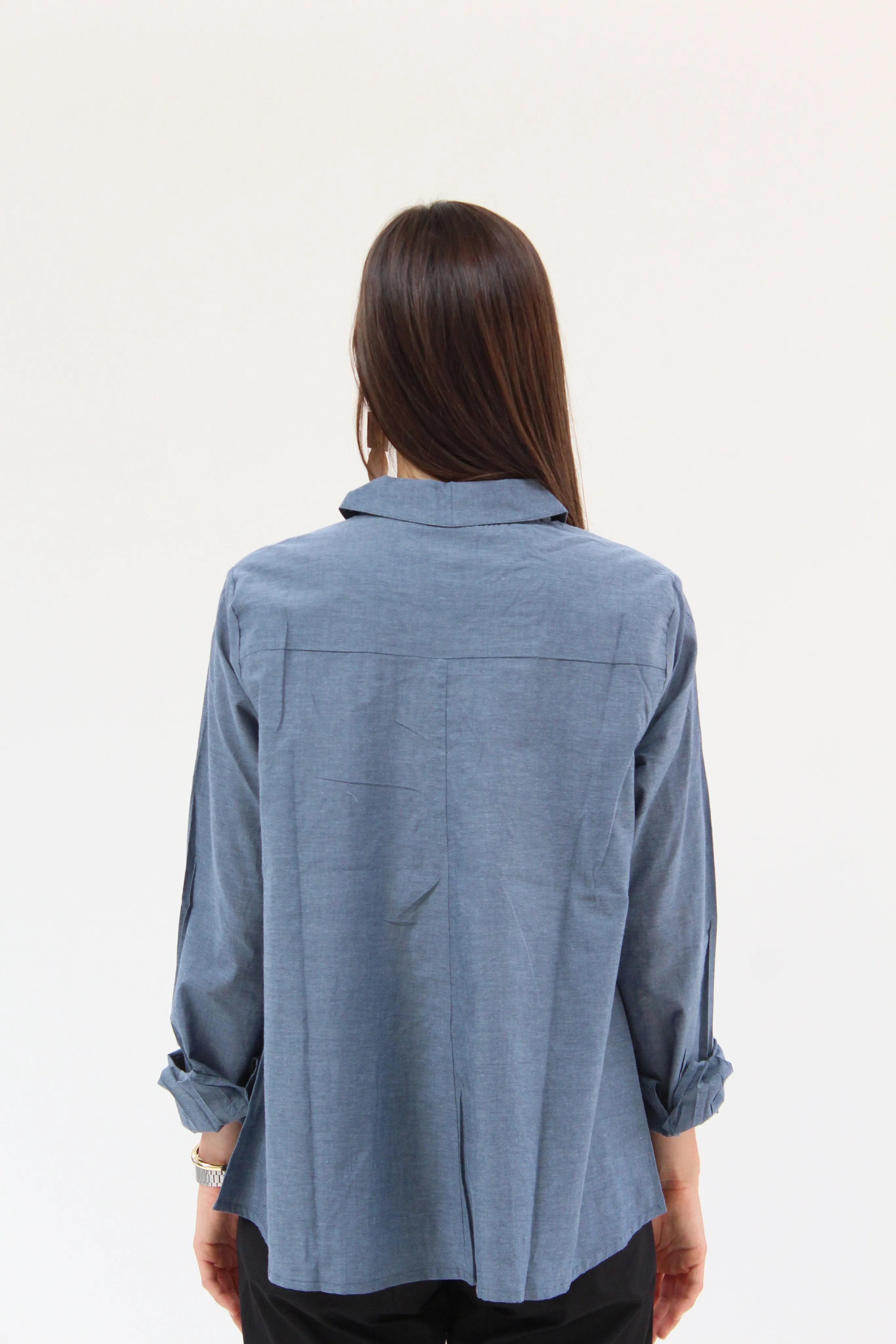 Kowtow Cloudless Shirt Blue Chambray sold by Beklina product image thumbnail 4