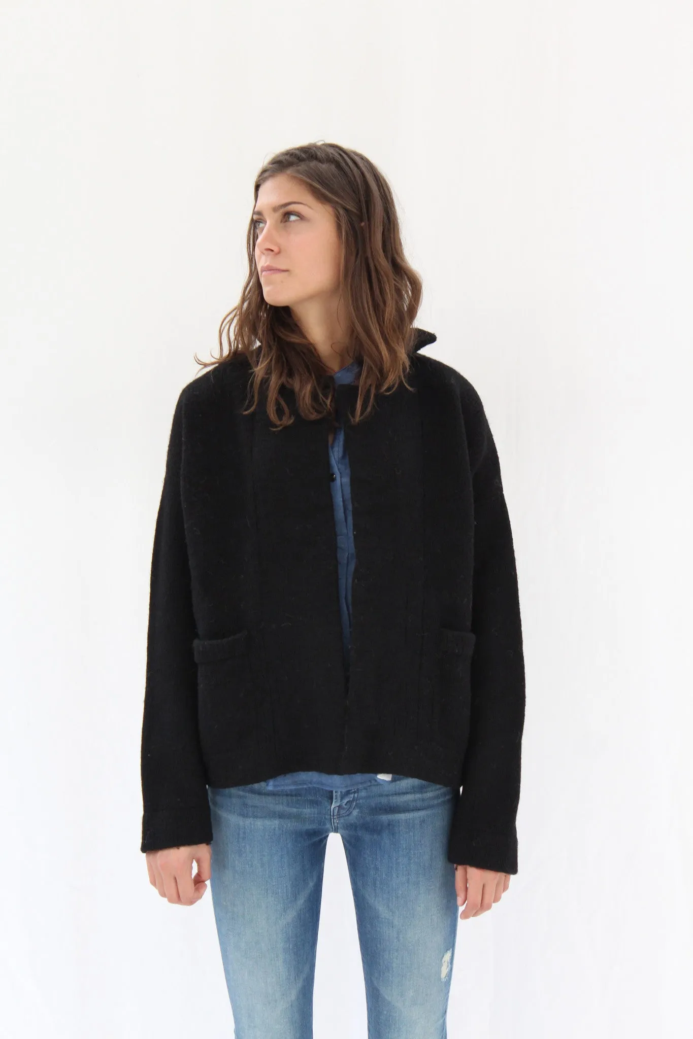 Lauren Manoogian Pea Coat Black sold by Beklina