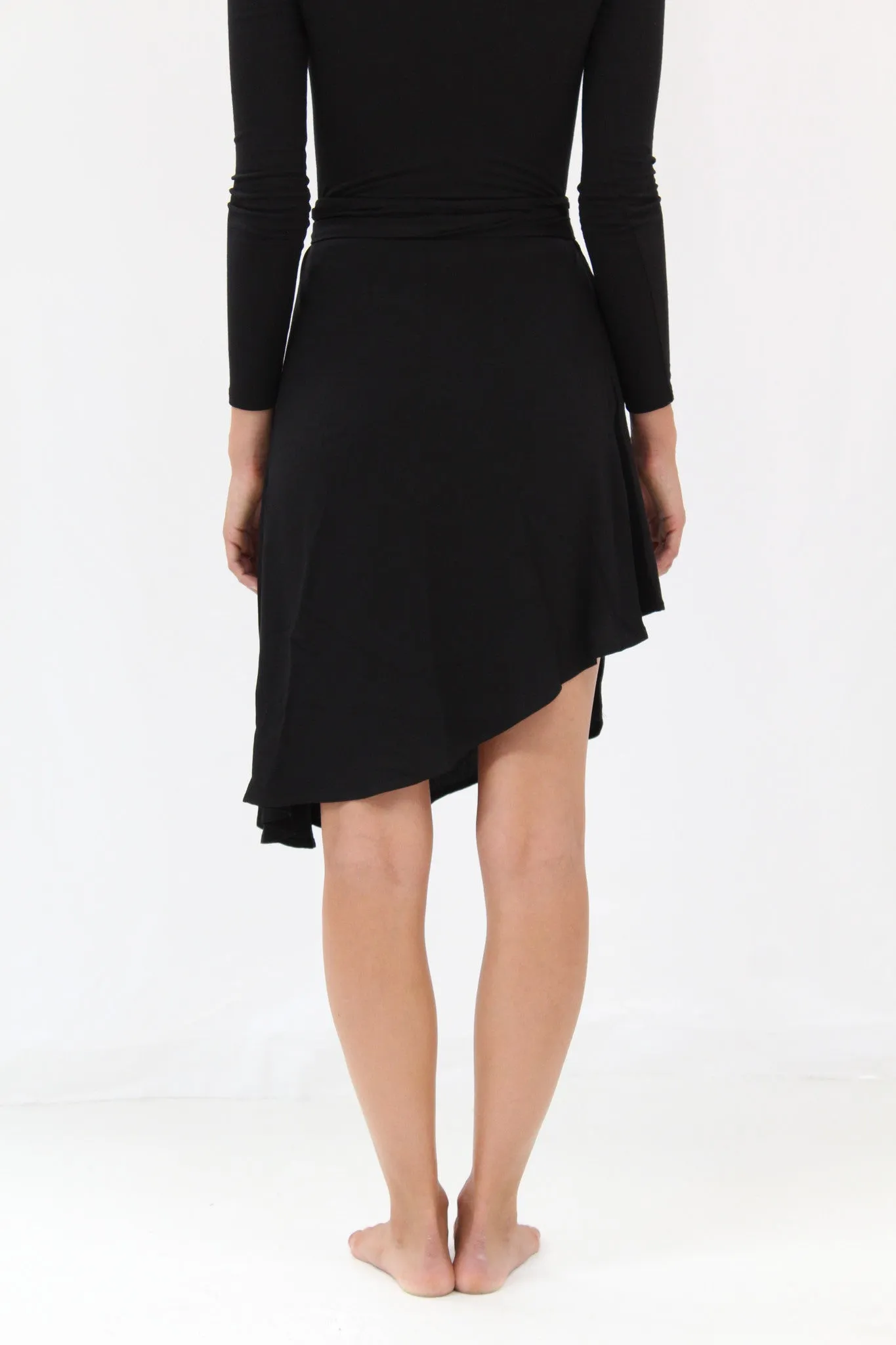 Black Crescent Wrap Skirt sold by Beklina product image thumbnail 2