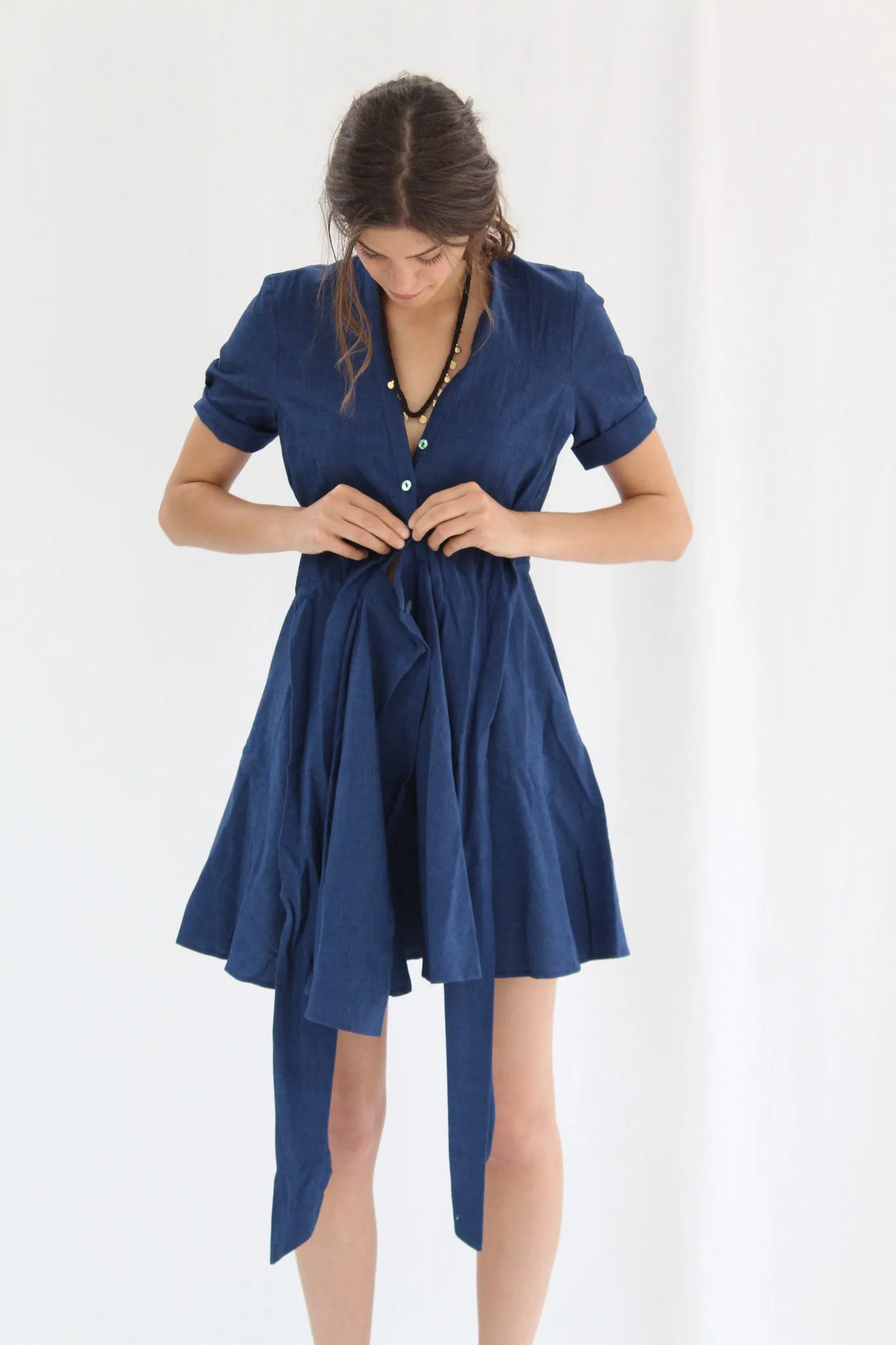 Heinui Isadora Dress Indigo Chambray sold by Beklina product image thumbnail 2