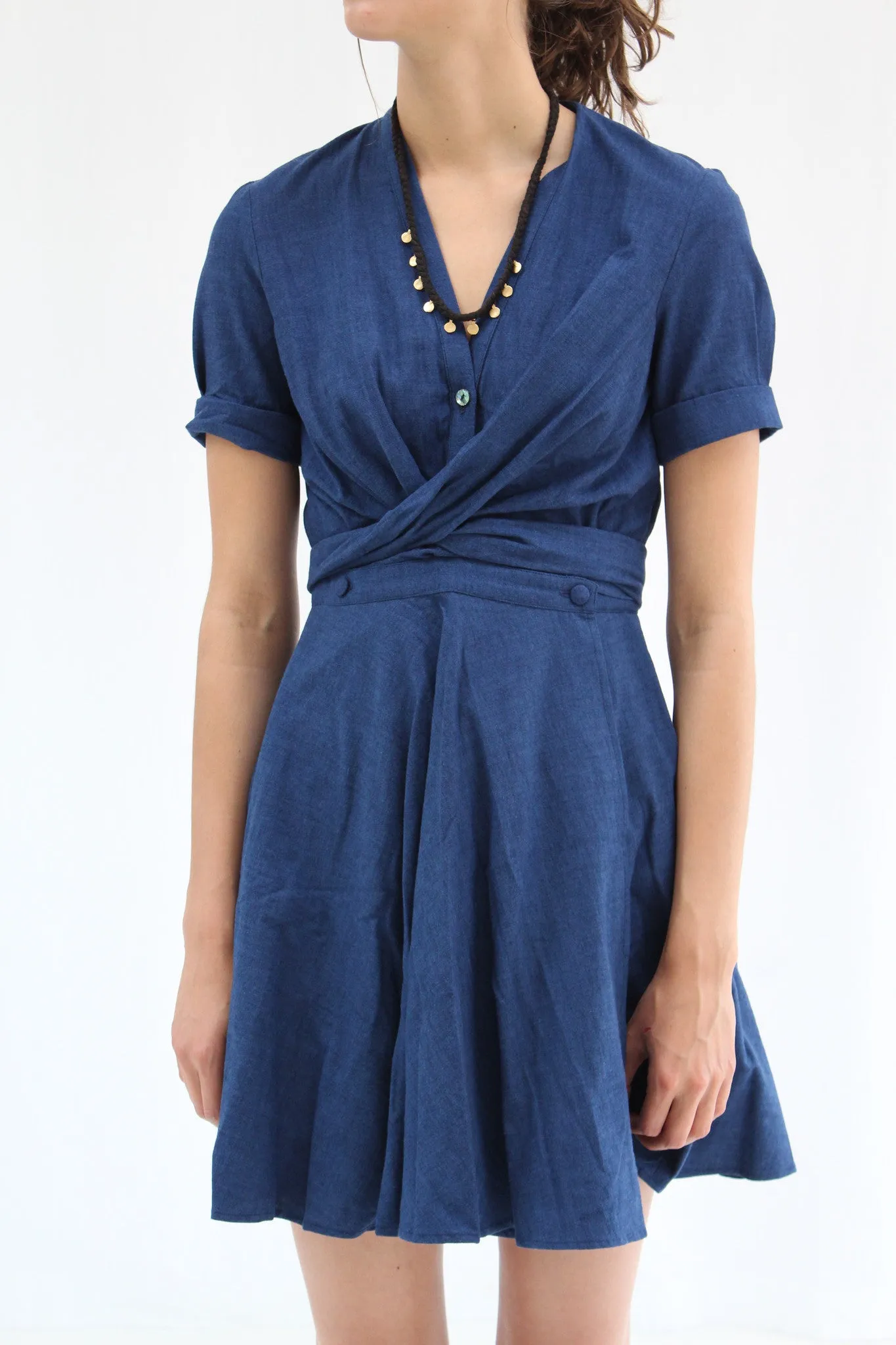 Heinui Isadora Dress Indigo Chambray sold by Beklina product image thumbnail 3