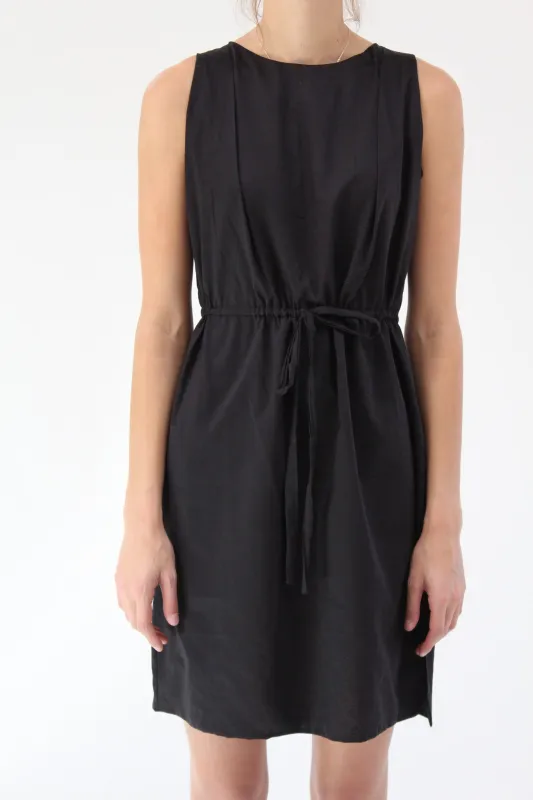 Beklina Hoda Tie Dress Black sold by Beklina