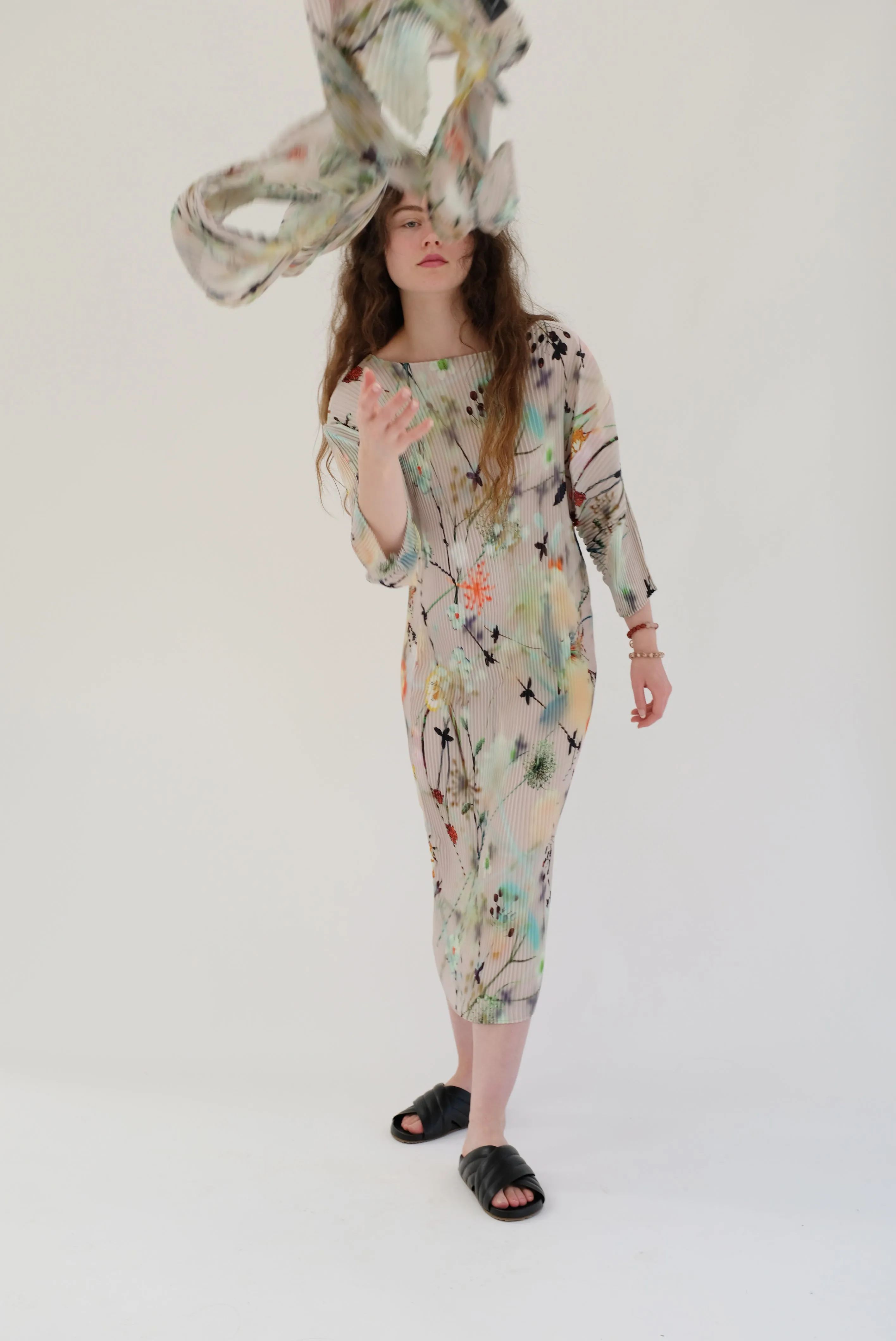 Julia Heuer Leila Pleated Dress Frances sold by Beklina product image thumbnail 5