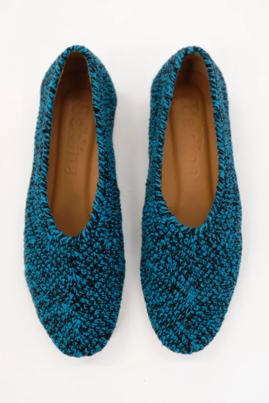 Beklina Crochet Ballet Flats Cypress/Black made by Beklina