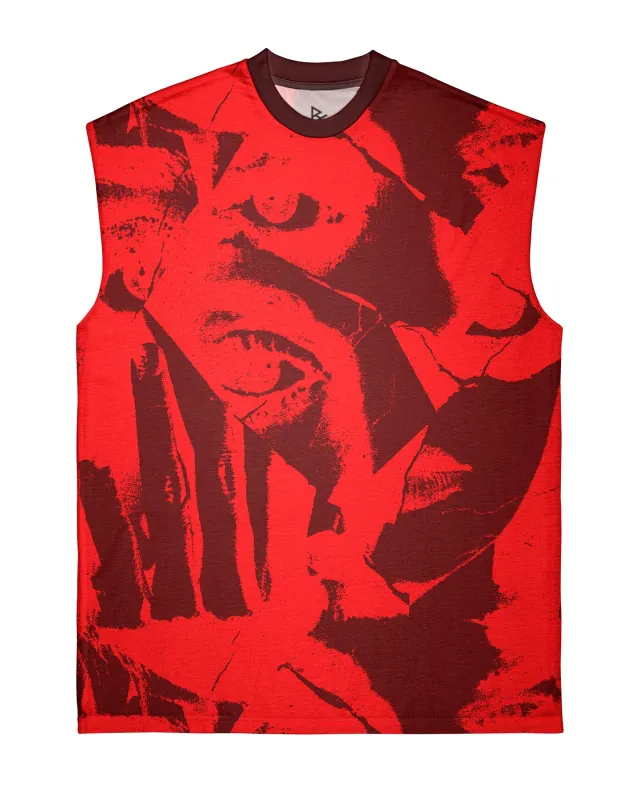 Broken Eyes Red Vest sold by Blowhammer