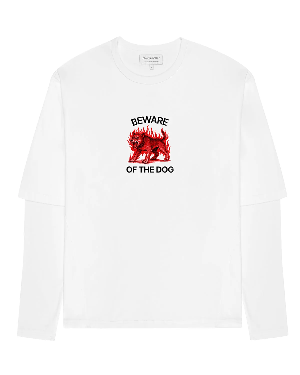 Bewere of dog #1 White Longsleeve sold by Blowhammer