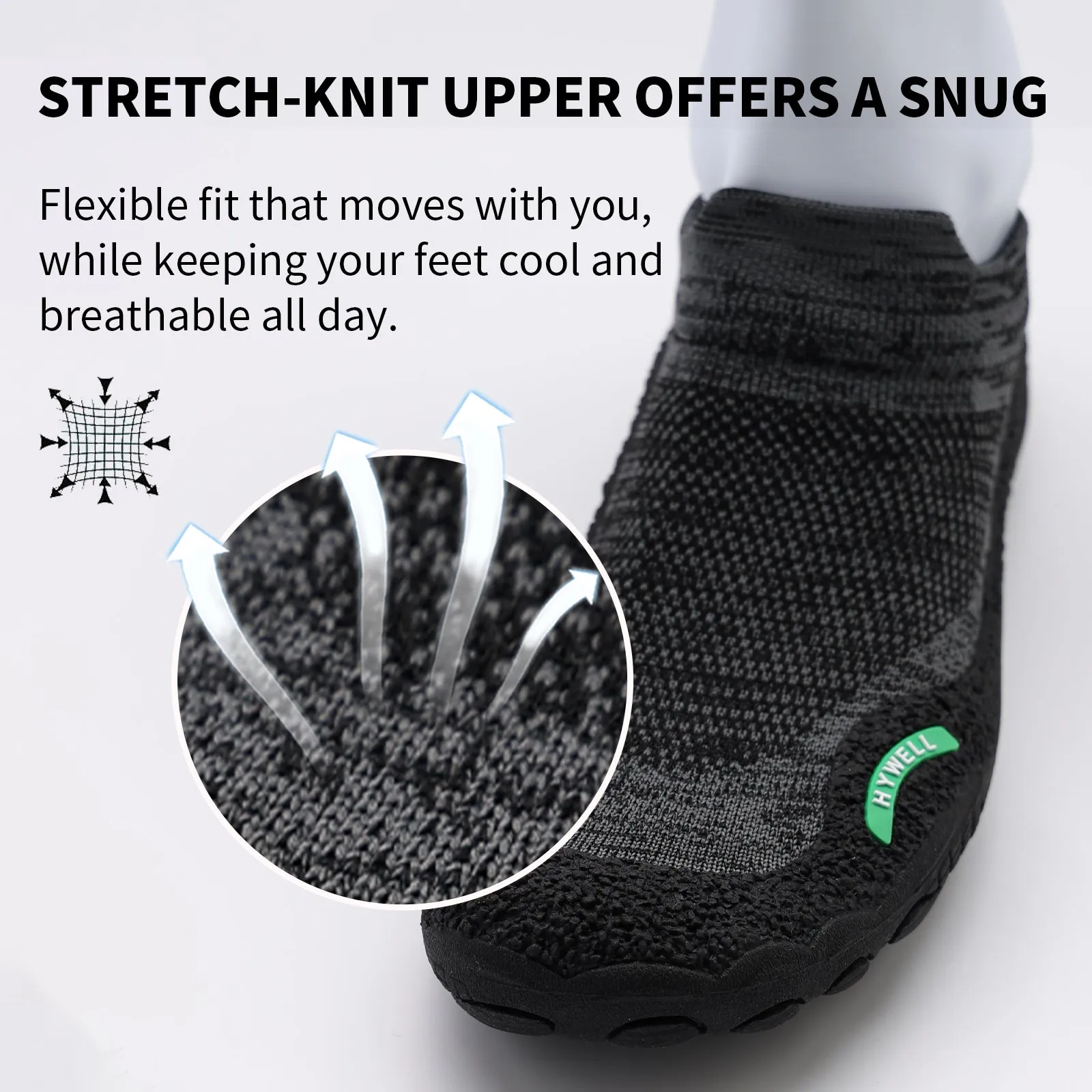 Hywell™ Unisex Non-Slip Barefoot Workout Ankle Sock Shoes sold by Hywell Store product image thumbnail 2