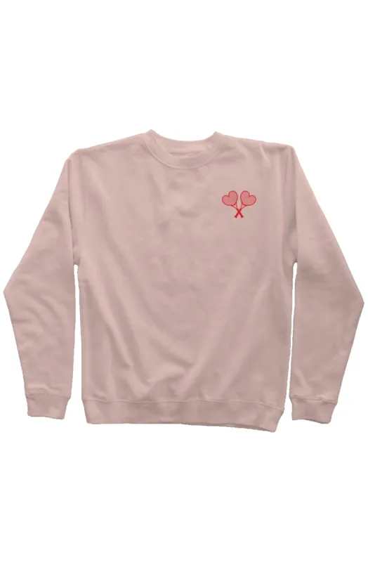 Love All Tennis Women's Pink Fay Crew Neck Sweatshirt sold by Love All Tennis