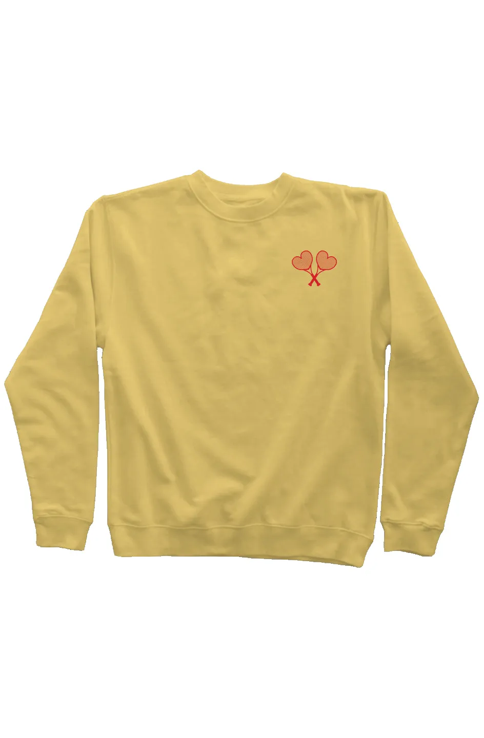 Love All Tennis Women's Yellow Fay Crew Neck Sweatshirt sold by Love All Tennis