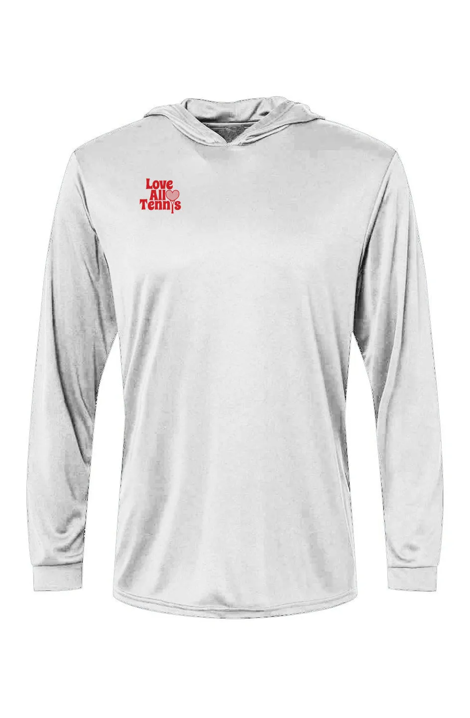 Love All Tennis Mens Hooded Tech Long Sleeve Tee sold by Love All Tennis product image thumbnail 2