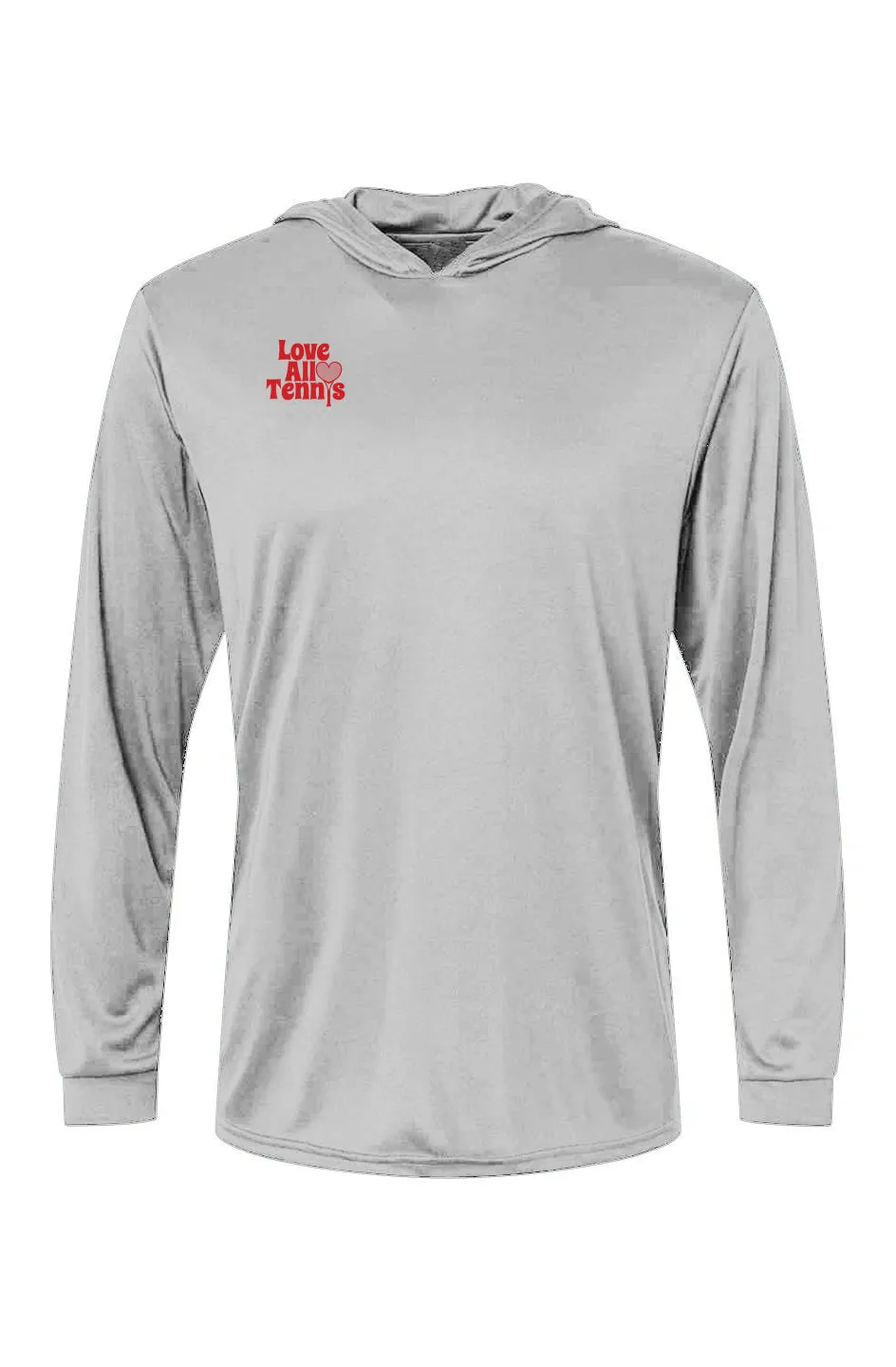 Love All Tennis Mens Hooded Tech Long Sleeve Tee sold by Love All Tennis product image thumbnail 3