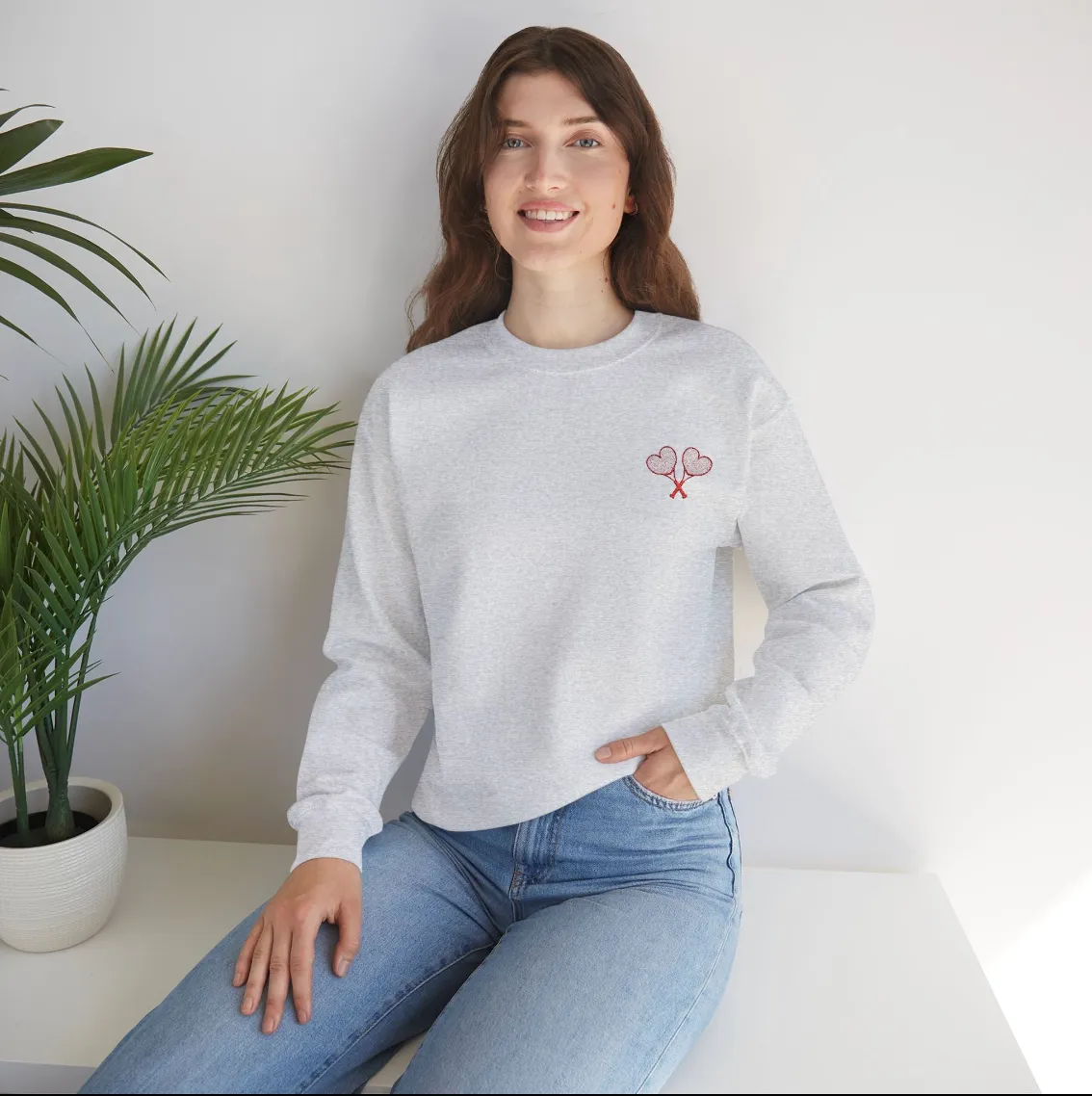 Love All Core Adult Embroidered Crewneck Sweatshirt sold by Love All Tennis product image thumbnail 3