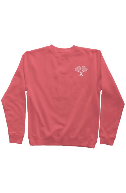 Love All Tennis Women's Fay Bright Pink Pigment Dyed Crew Neck sold by Love All Tennis